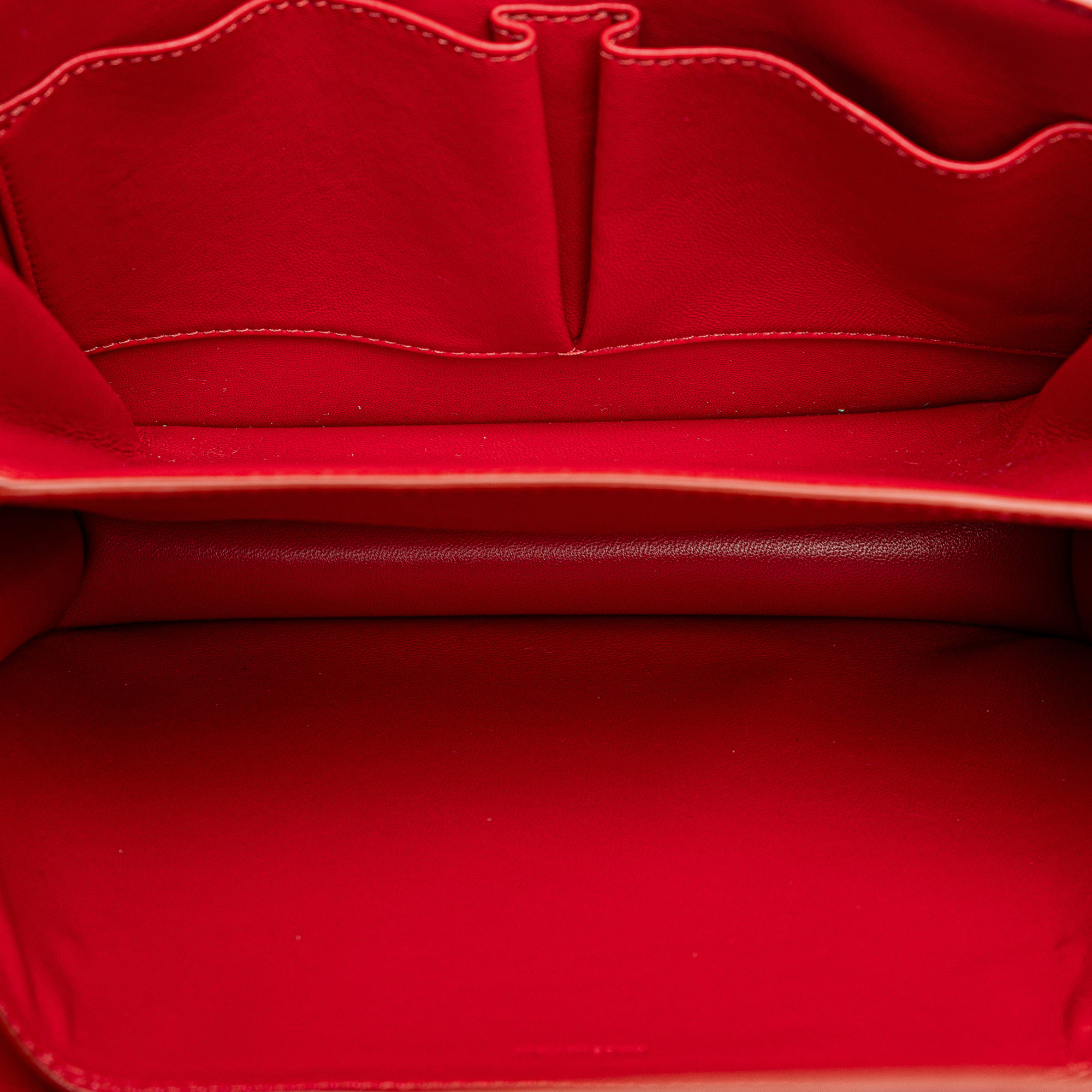 Celine Red Medium Calfskin Classic Box 