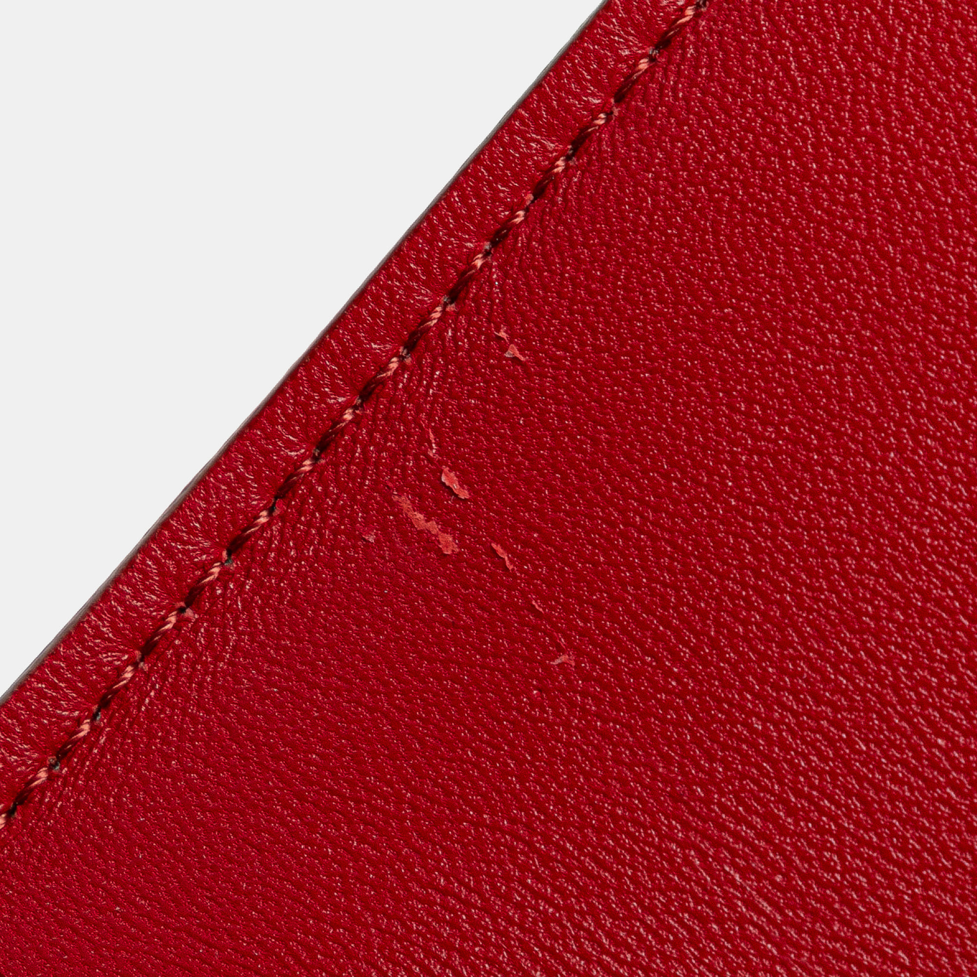 Celine Red Medium Calfskin Classic Box 