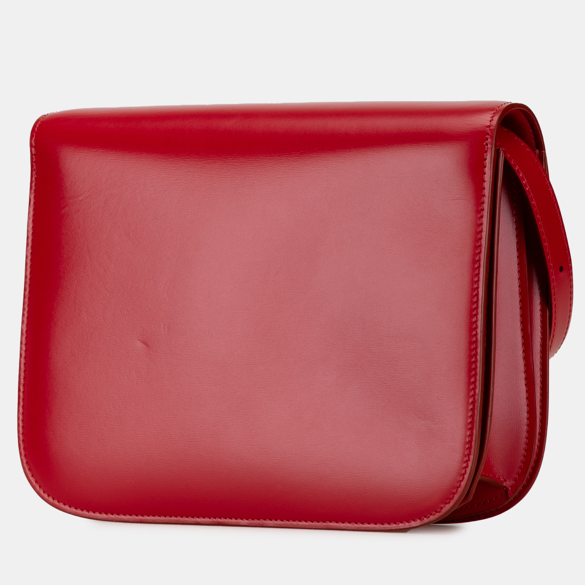 Celine Red Medium Calfskin Classic Box 