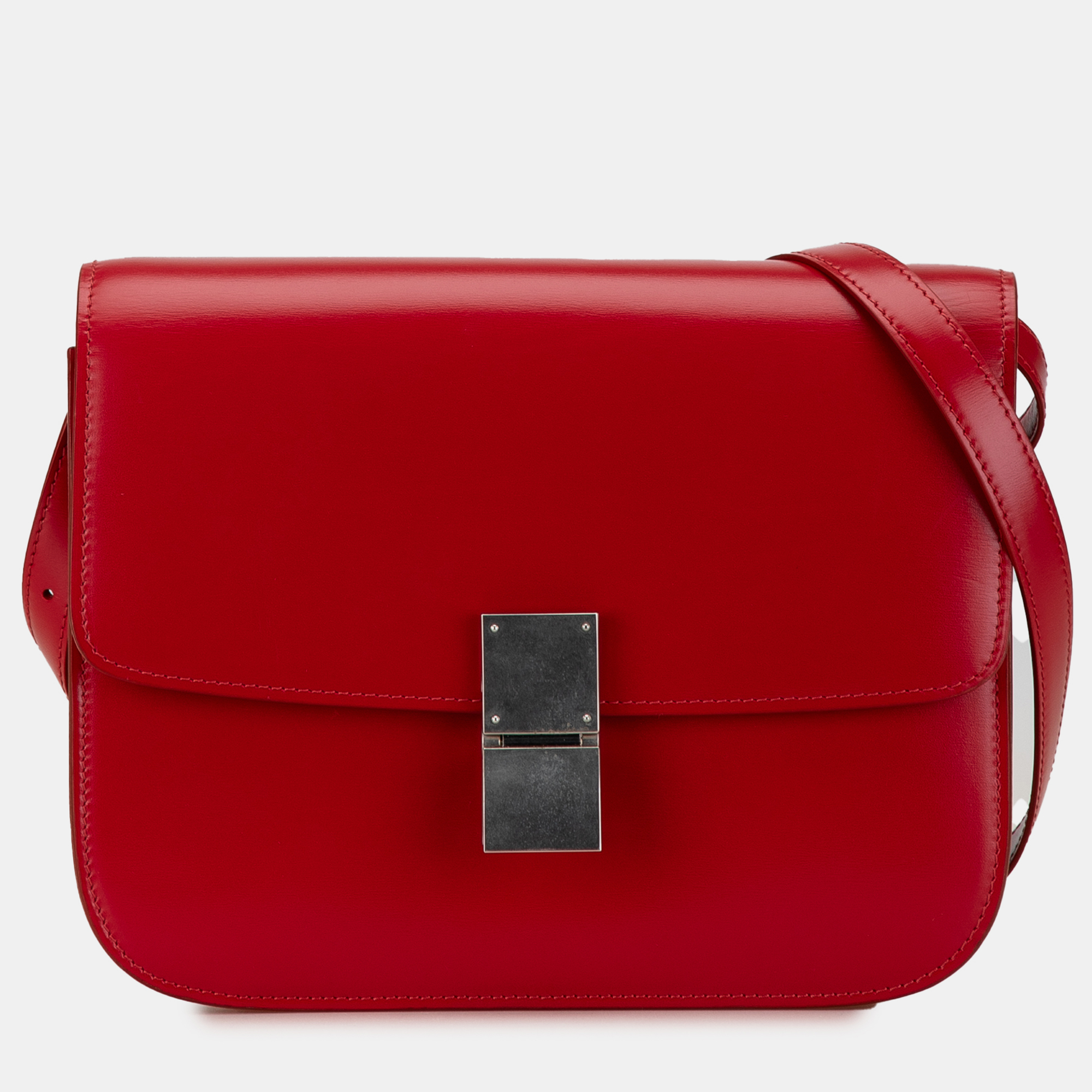 

Celine Red Medium Calfskin Classic Box