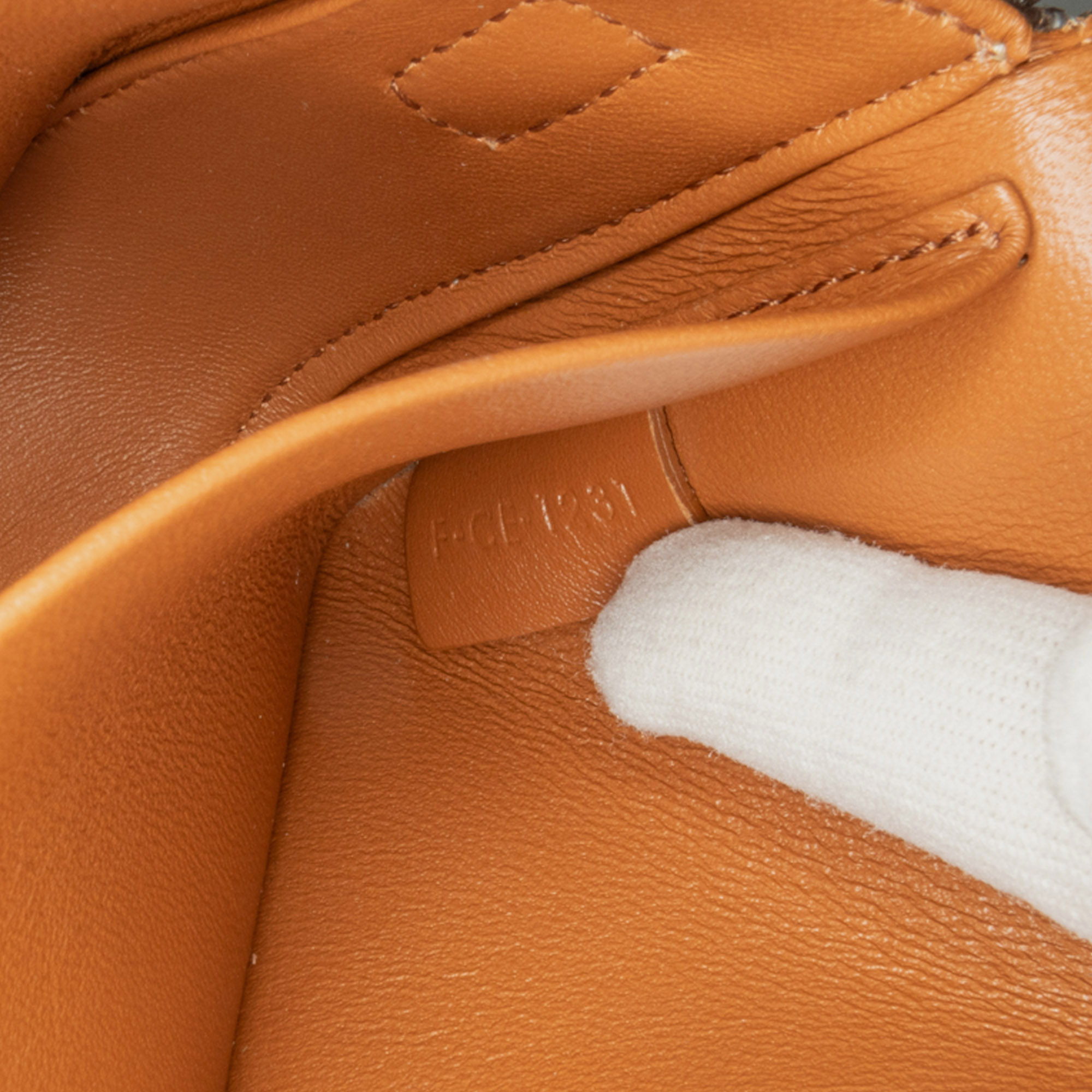Celine Brown Leather Triomphe Claude Shoulder Bag 