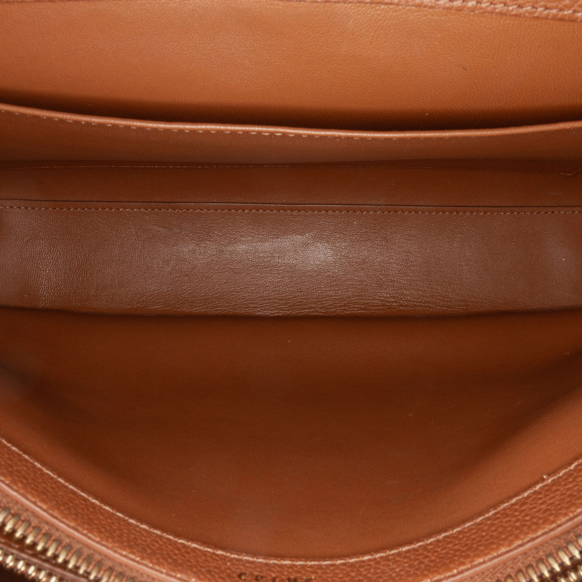 Celine Brown Medium Leather 16 Satchel Bag 