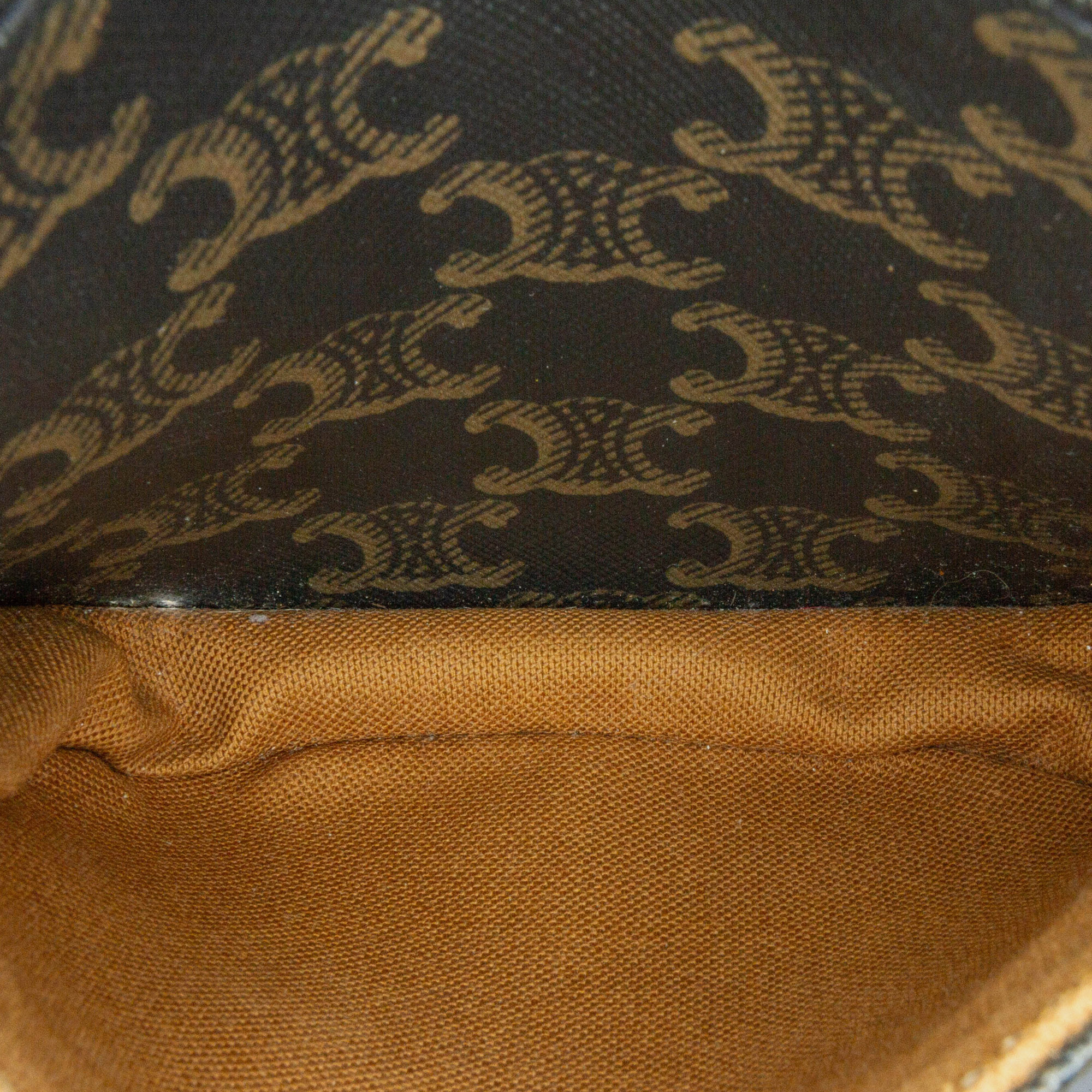 Celine Brown Medium Triomphe Coated Canvas Folco Crossbody Bag 