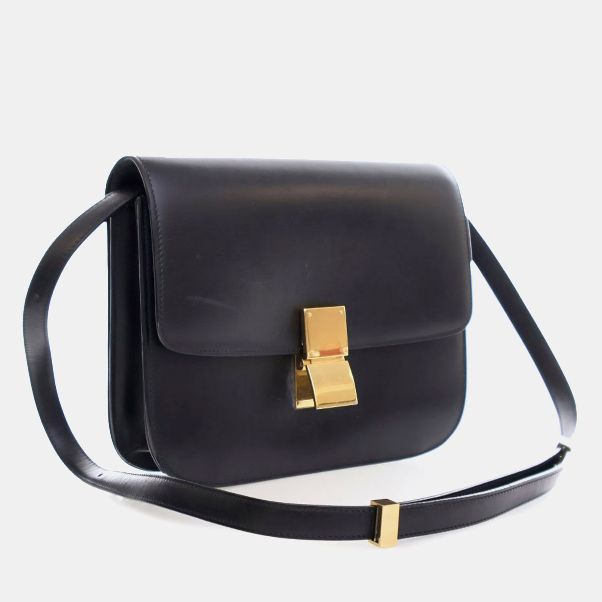 Celine Black Medium Calfskin Classic Box 