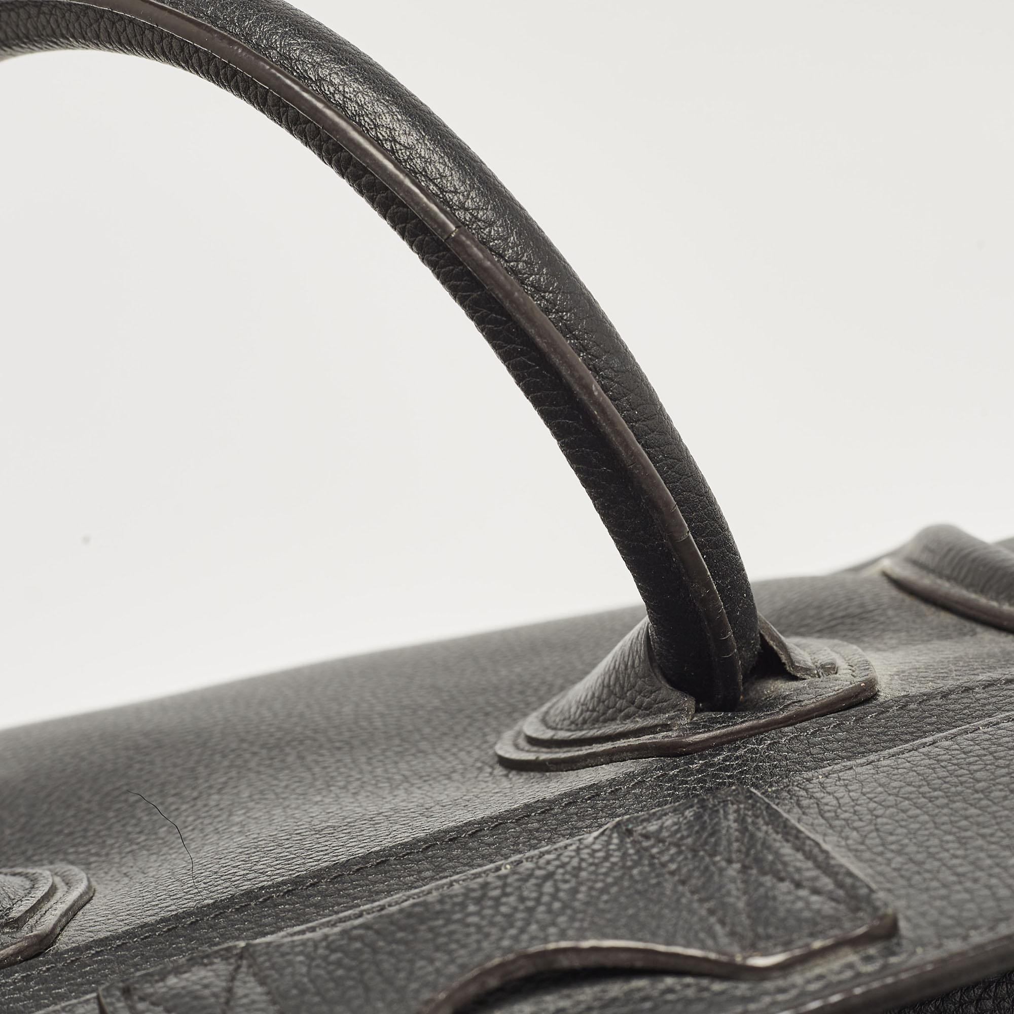 Celine Black Leather Mini Luggage Tote 