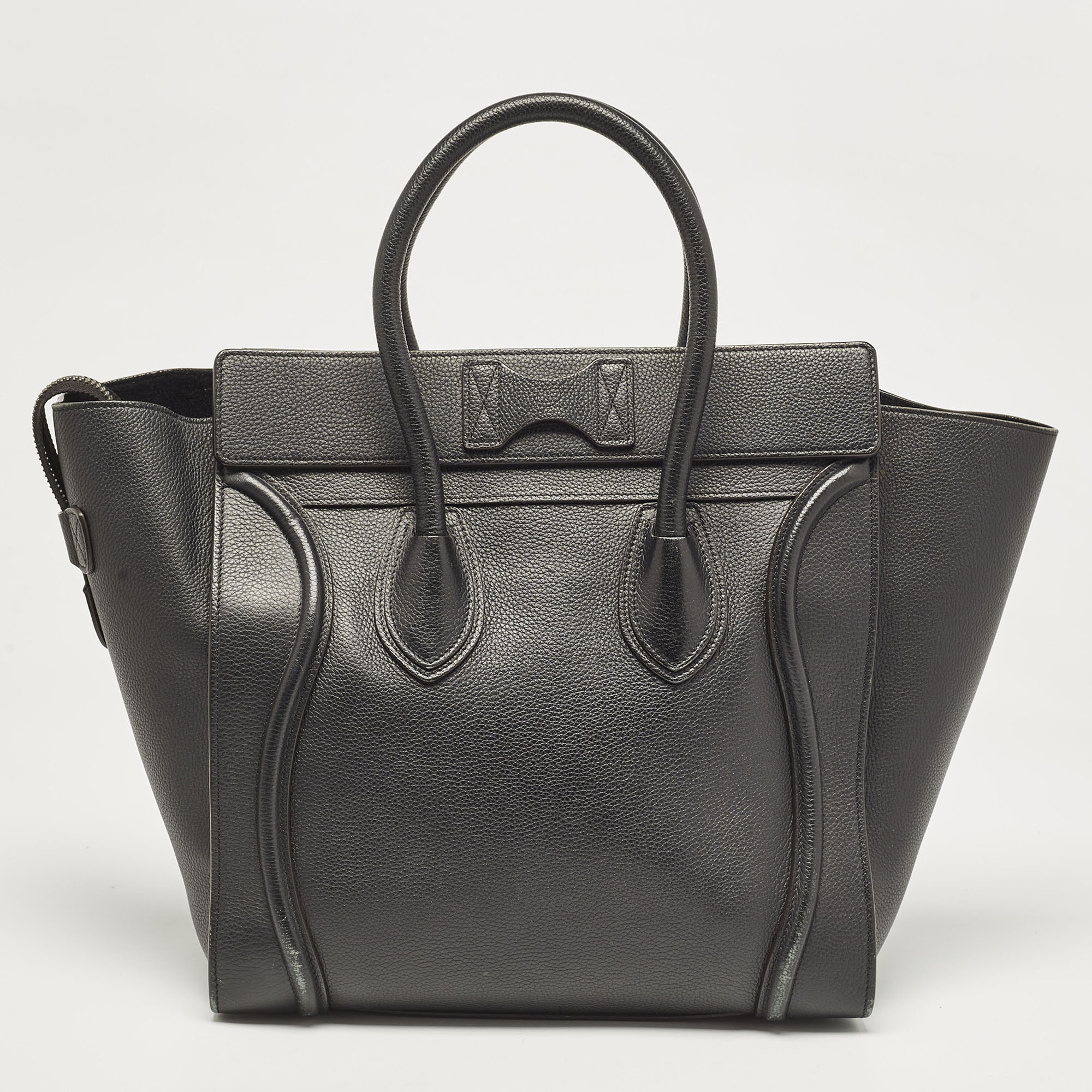 Celine Black Leather Mini Luggage Tote 