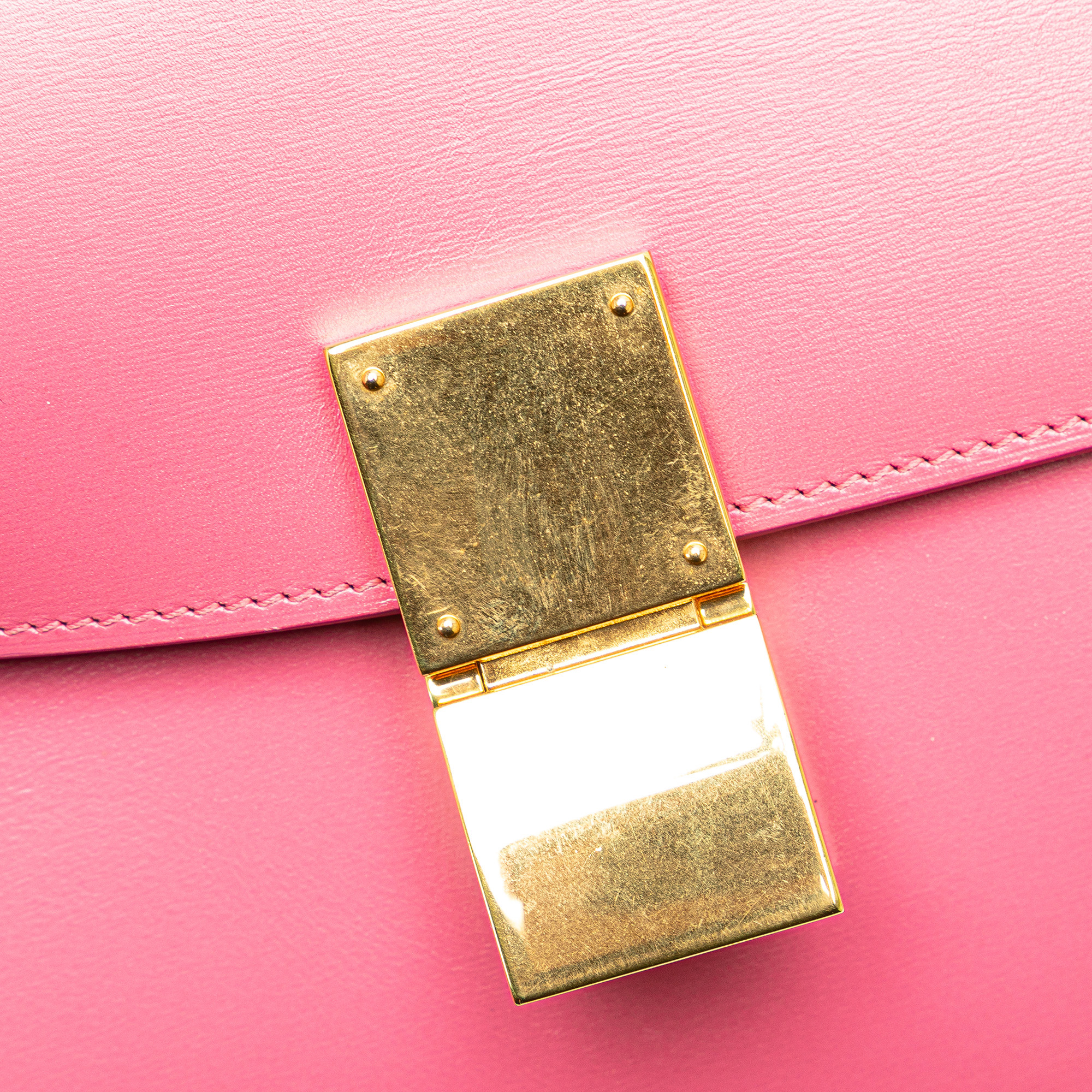 Celine Pink Medium Calfskin Classic Box 