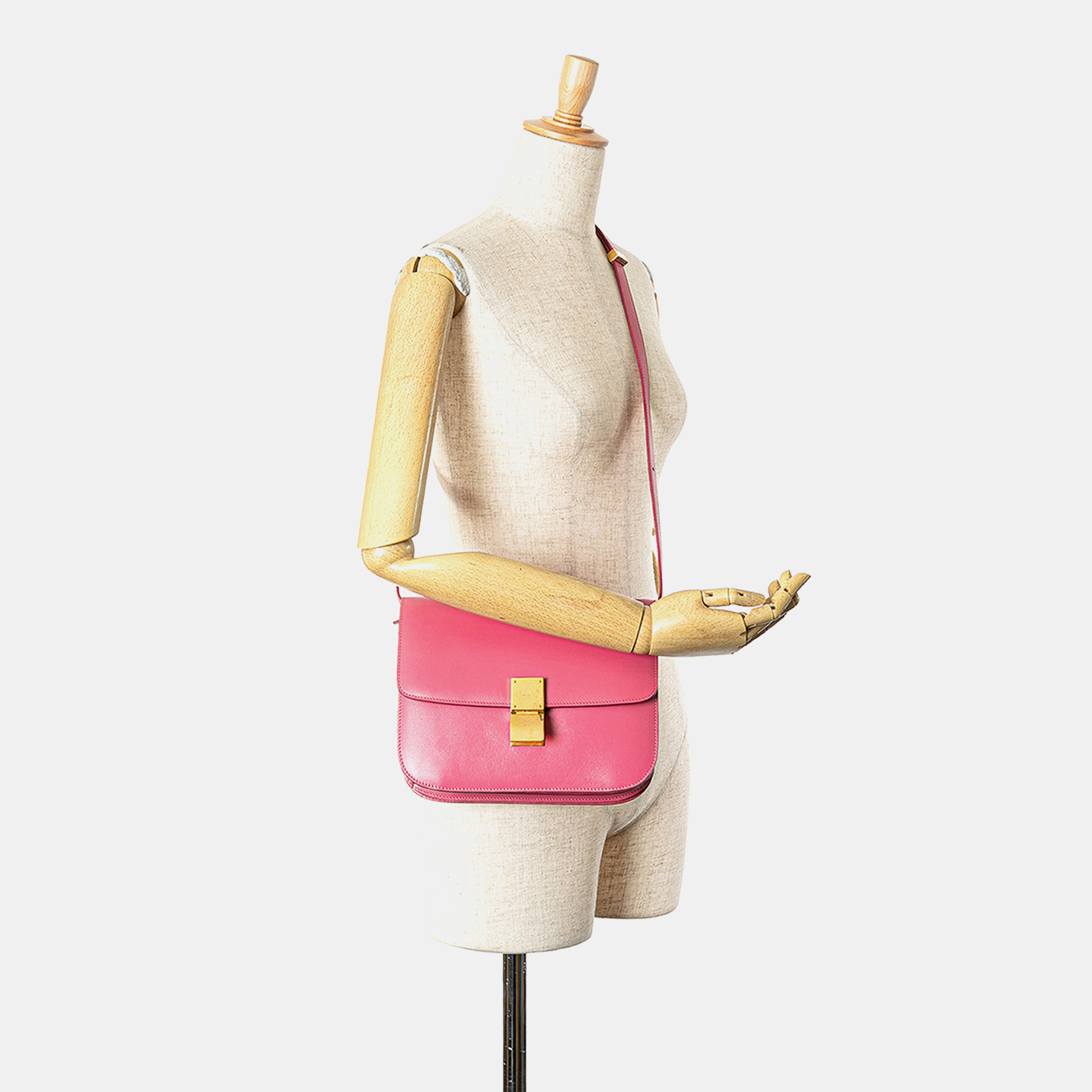 Celine Pink Medium Calfskin Classic Box 