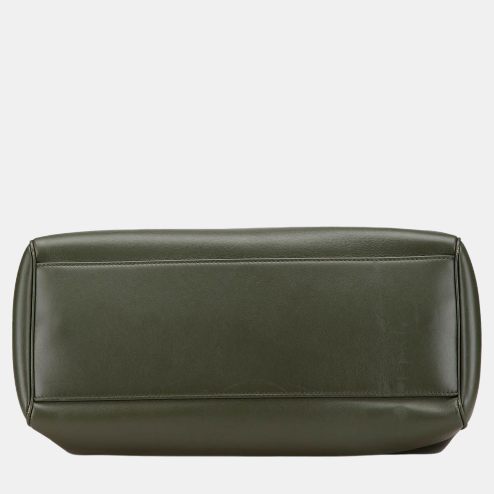 Celine Green Medium Leather Soft 16 Shoulder Bag 