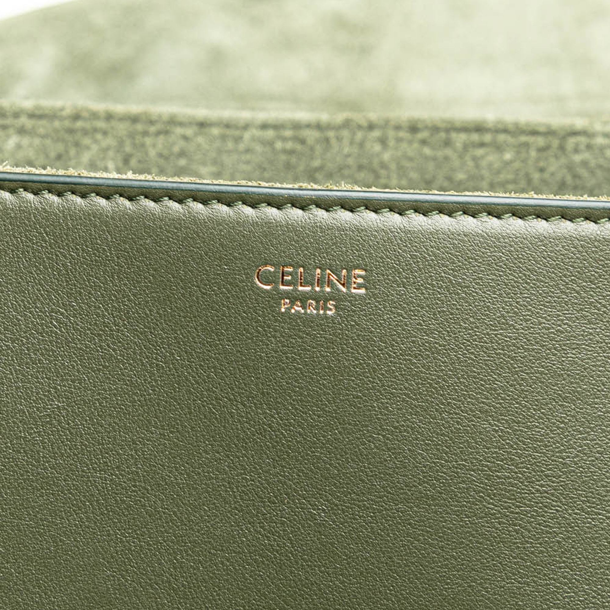 Celine Green Medium Leather Soft 16 Shoulder Bag 