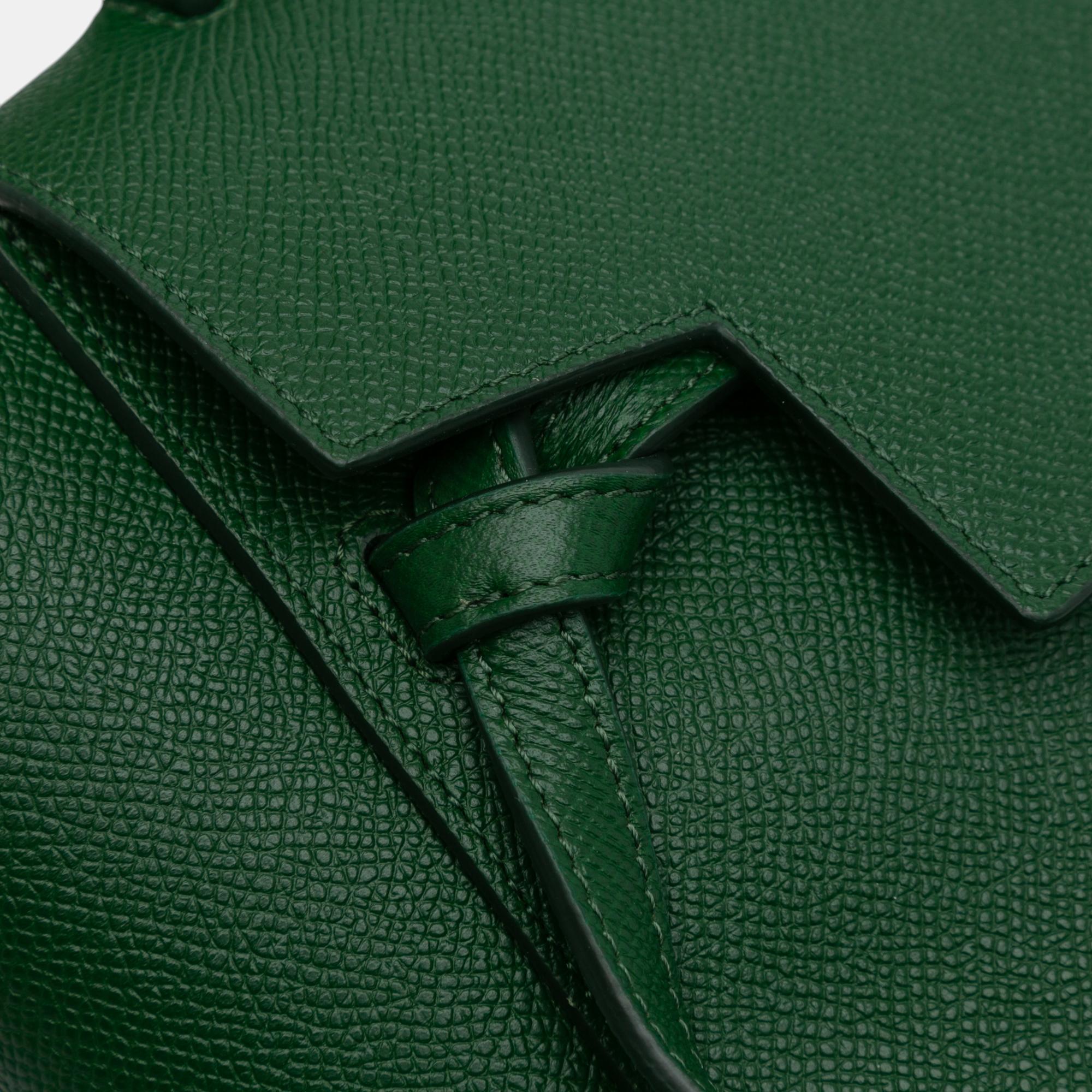 Celine Green Nano Grained Calfskin Belt Bag 