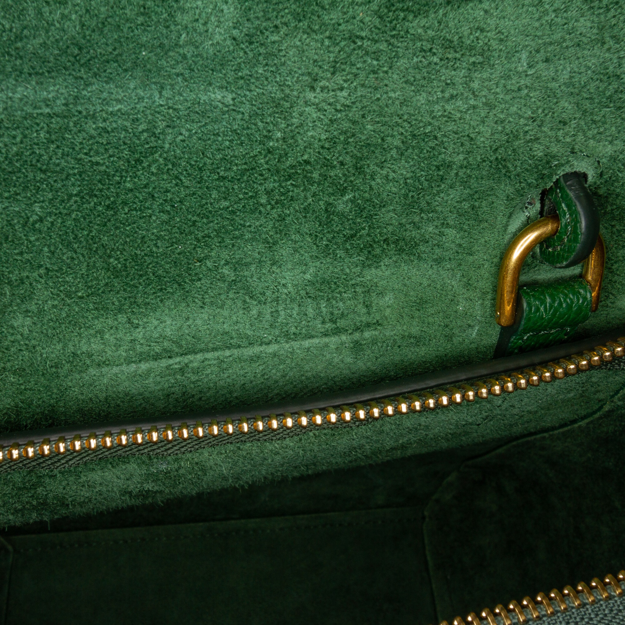 Celine Green Nano Grained Calfskin Belt Bag 