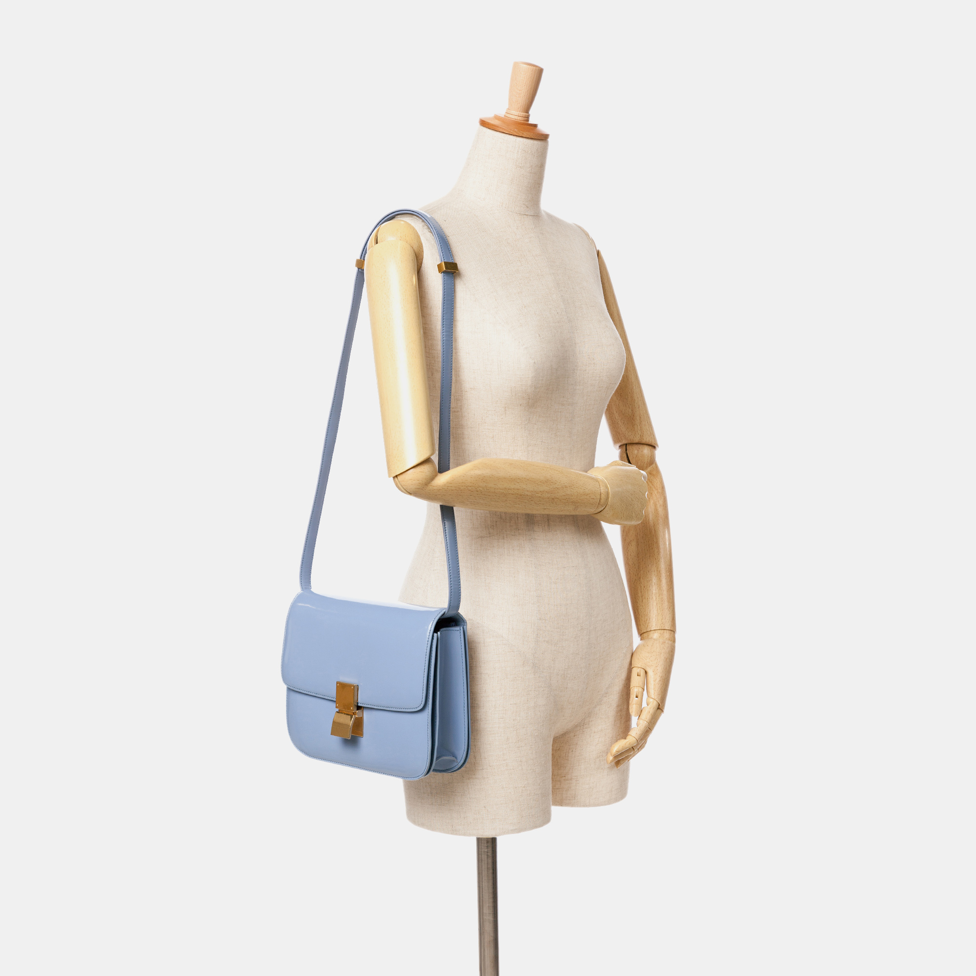 Celine Blue Medium Calfskin Classic Box 