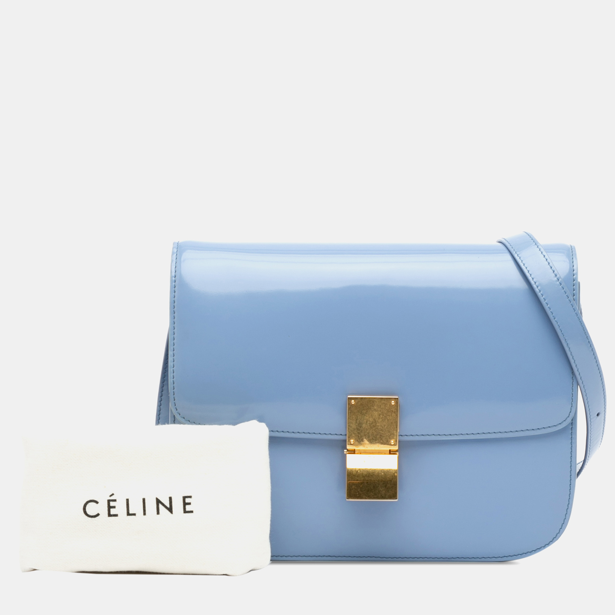 Celine Blue Medium Calfskin Classic Box 