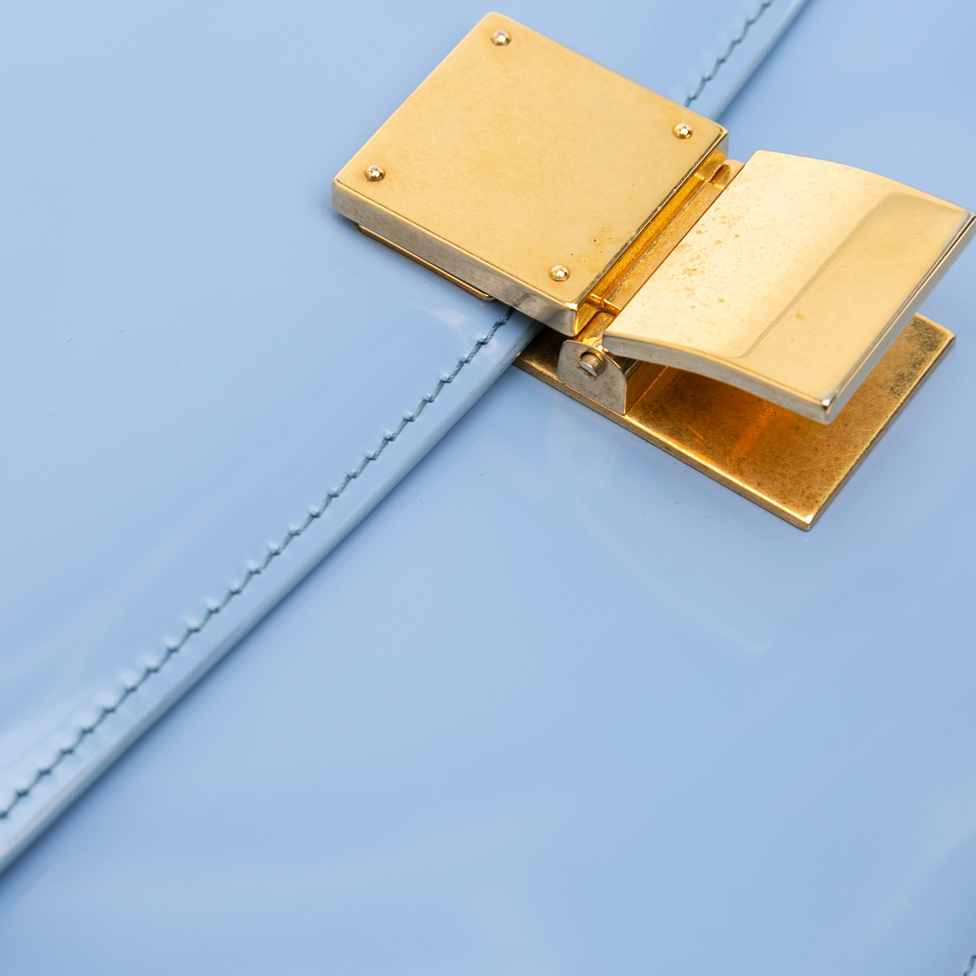 Celine Blue Medium Calfskin Classic Box 