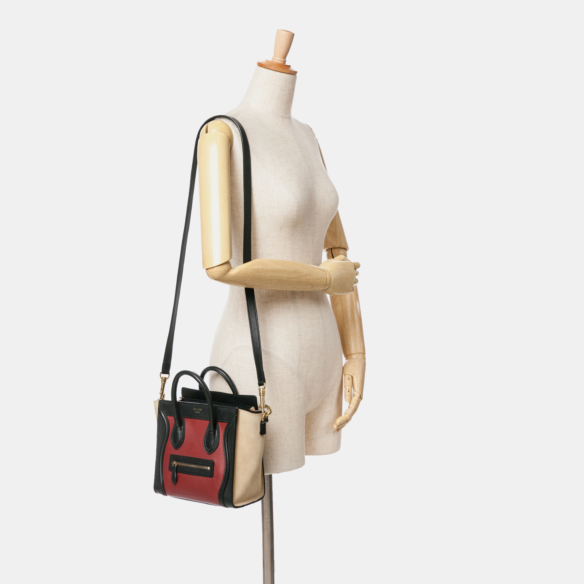 Celine Multicolor Nano Tricolor Luggage Tote 