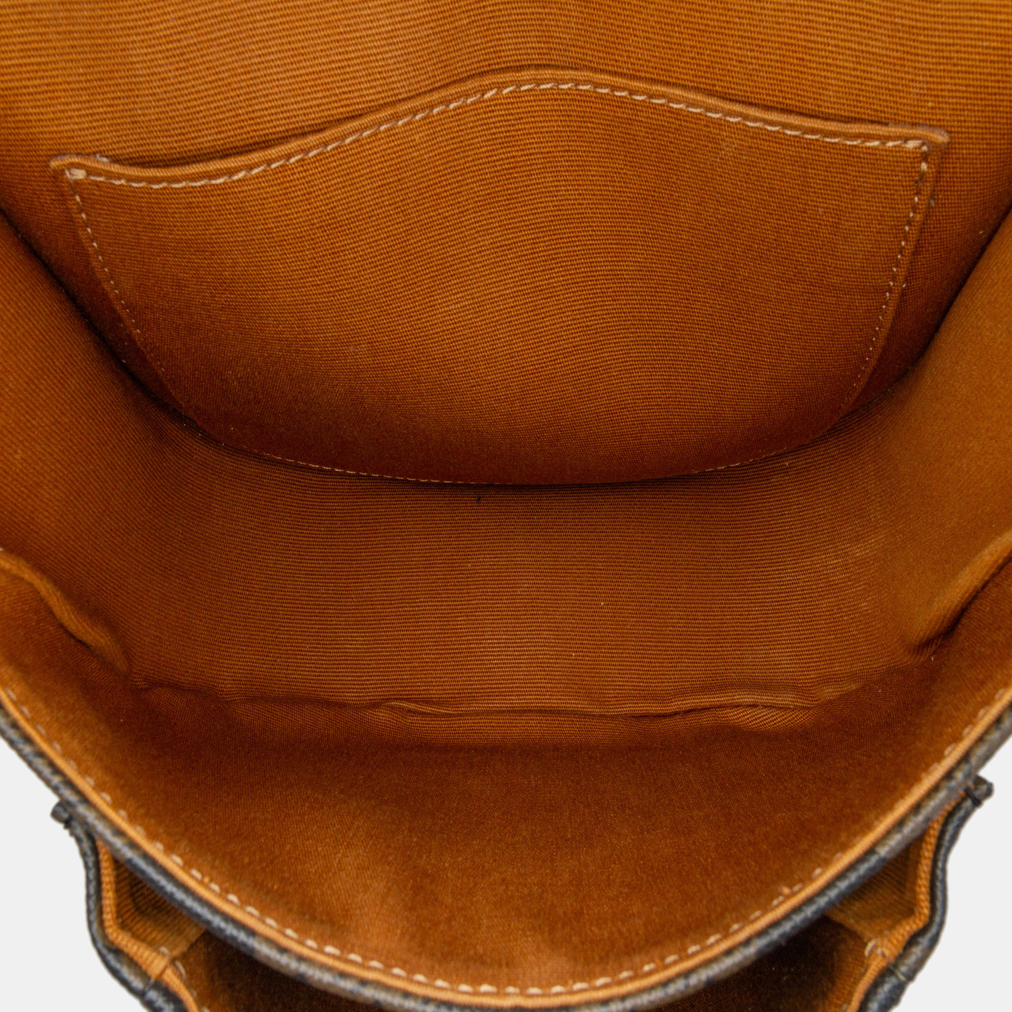Celine Brown Medium Triomphe Coated Canvas Folco Crossbody 