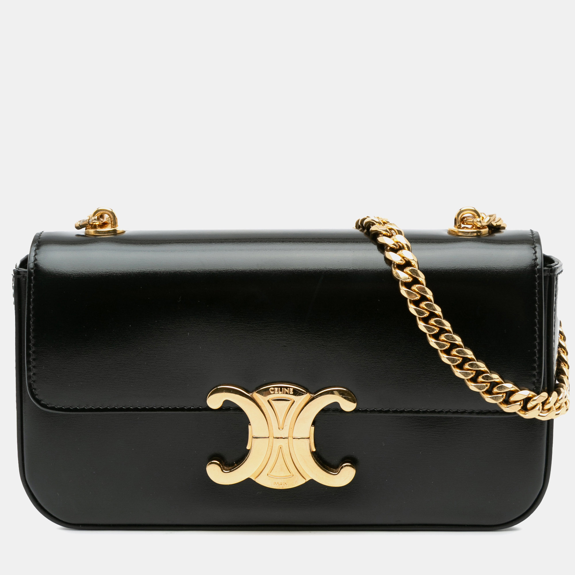 

Celine Black Shiny Calfskin Claude Chain Shoulder Bag