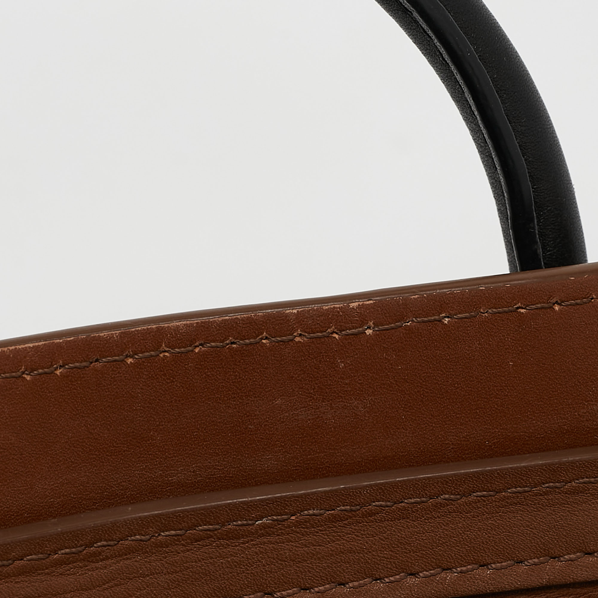 Celine Tricolor Leather Nano Luggage Tote 