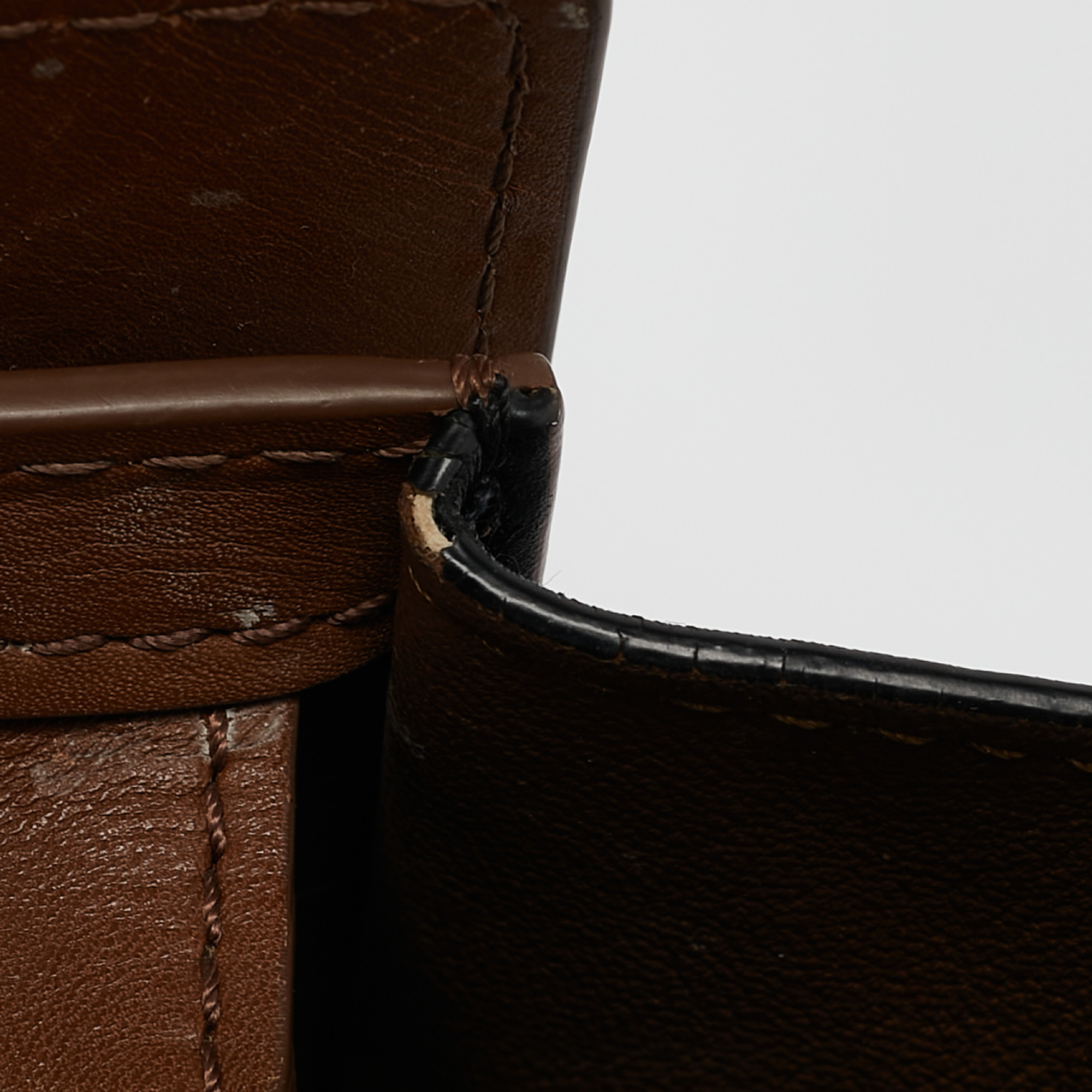 Celine Tricolor Leather Nano Luggage Tote 