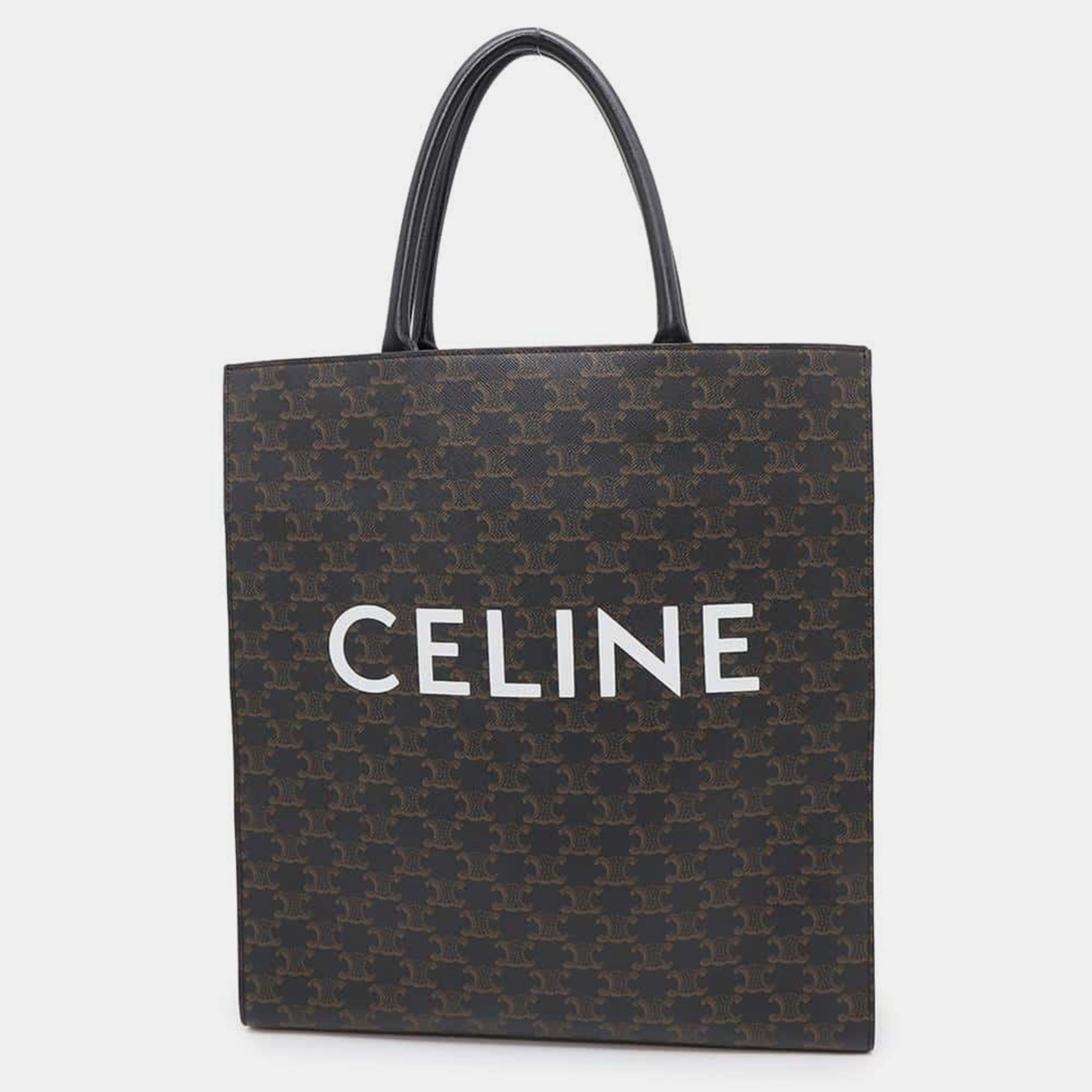 

Celine Black/Brown PVC Leather Triomphe Vertical Bag