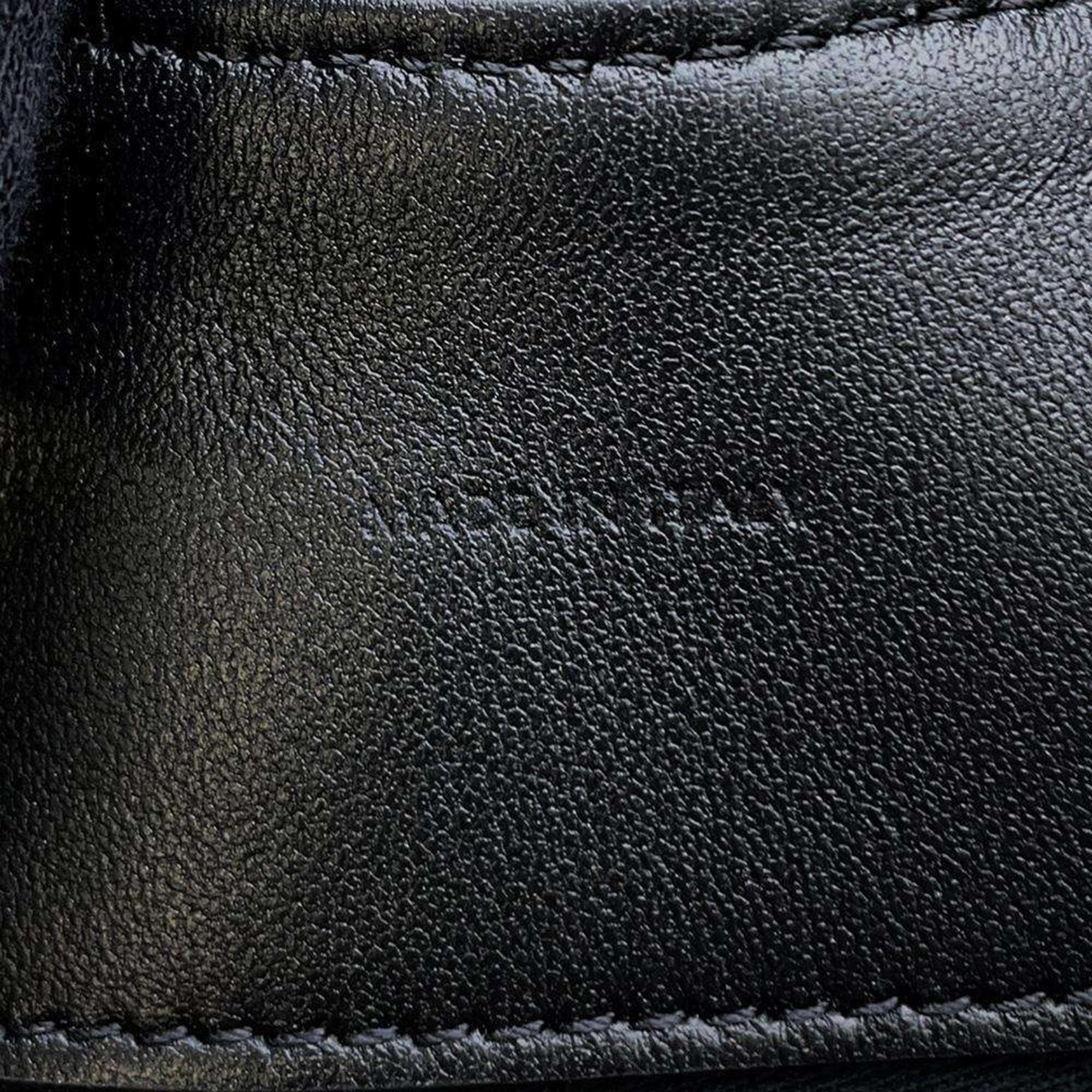 Celine Black Calf Leather Triomphe Shopper Cabas Tote Bag 