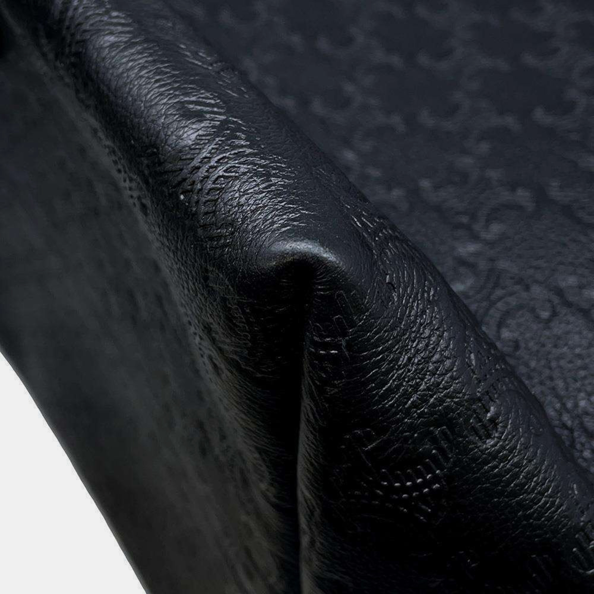 Celine Black Calf Leather Triomphe Shopper Cabas Tote Bag 