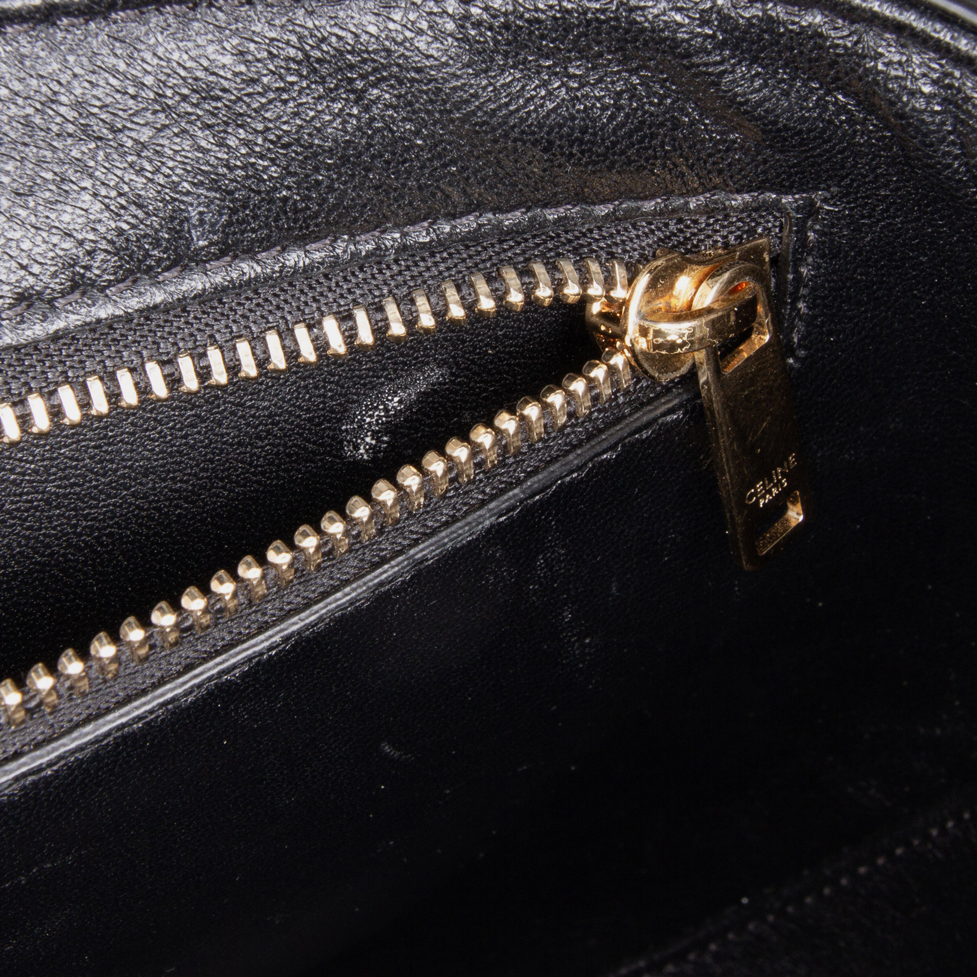 Celine Black Medium Leather Besace 16 Crossbody 