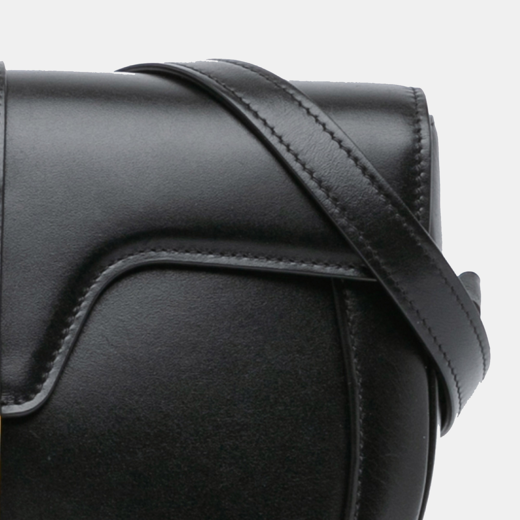 Celine Black Medium Leather Besace 16 Crossbody 