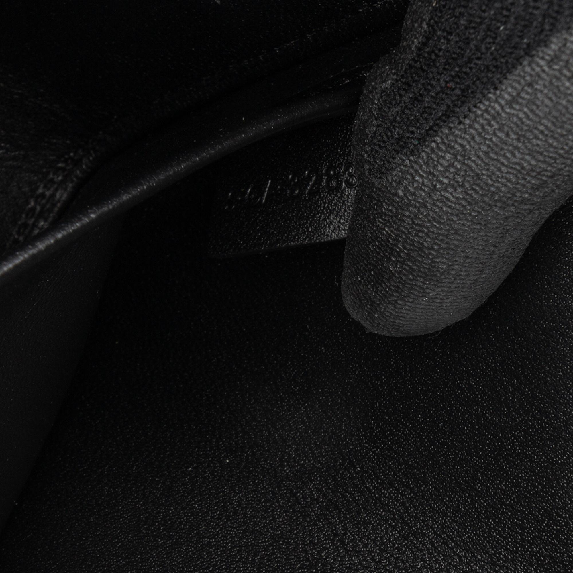 Celine Black Triomphe Leather Claude Shoulder Bag 