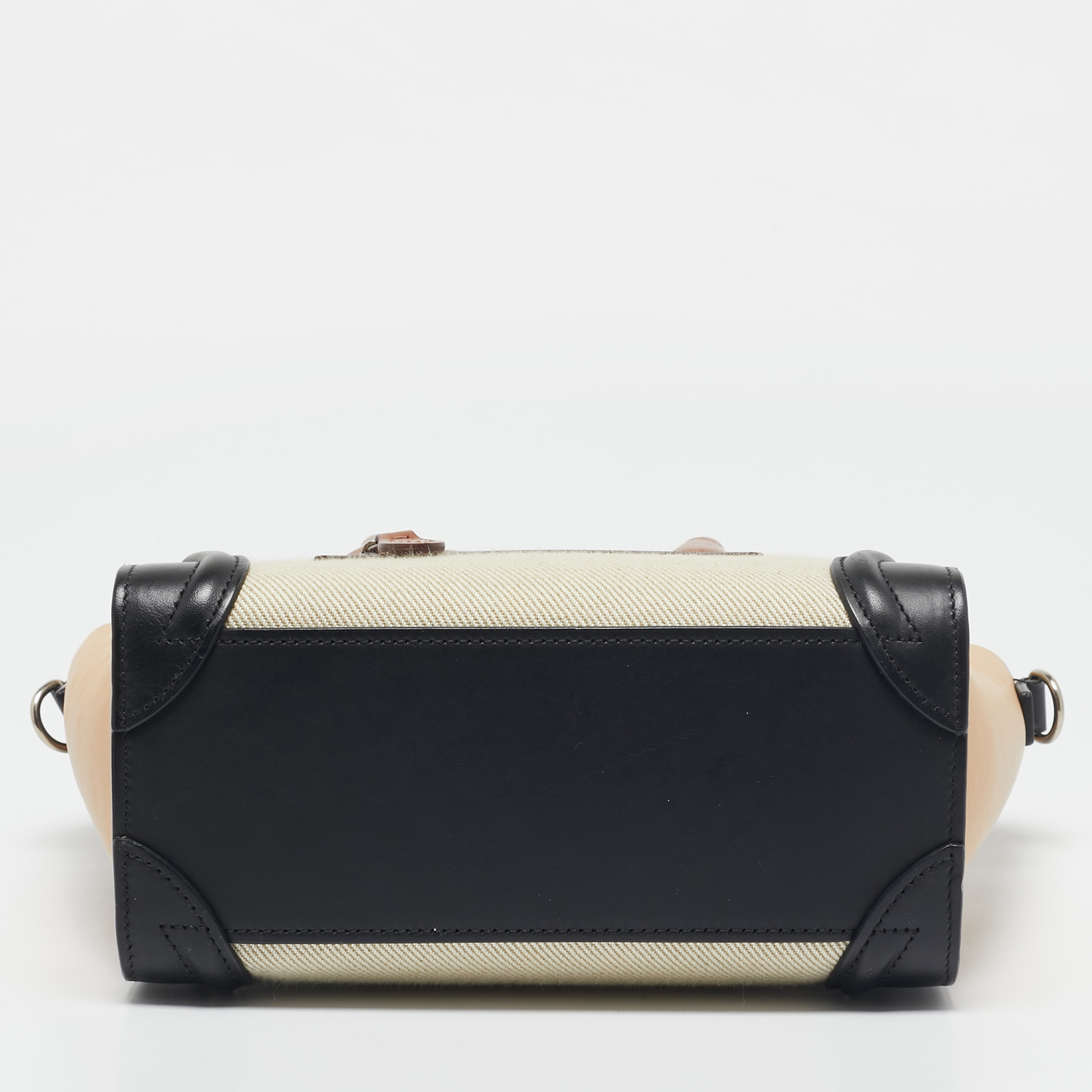 Celine Multicolor Leather and Fabric Nano Luggage Tote 