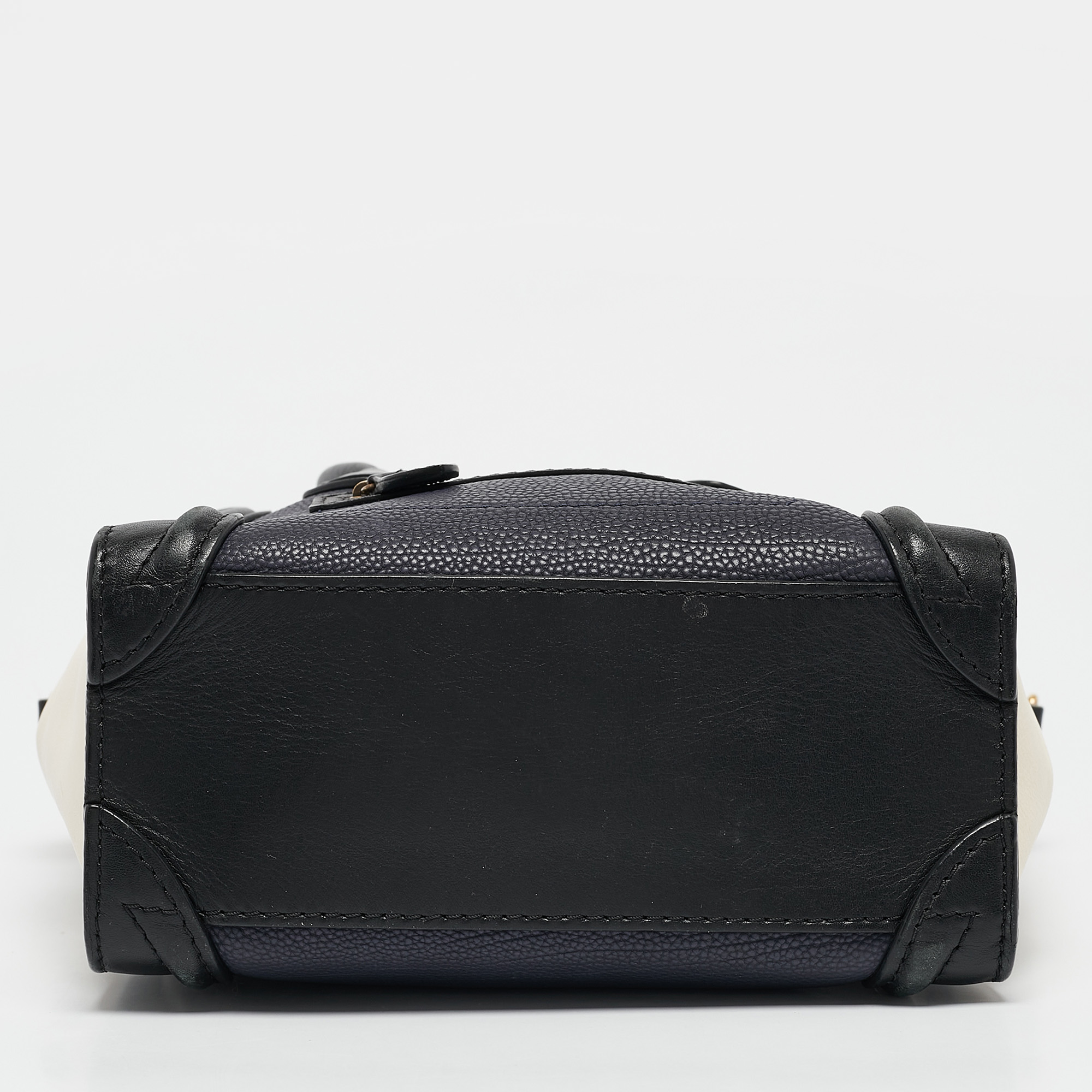 Celine Tricolor Leather Nano Luggage Tote 