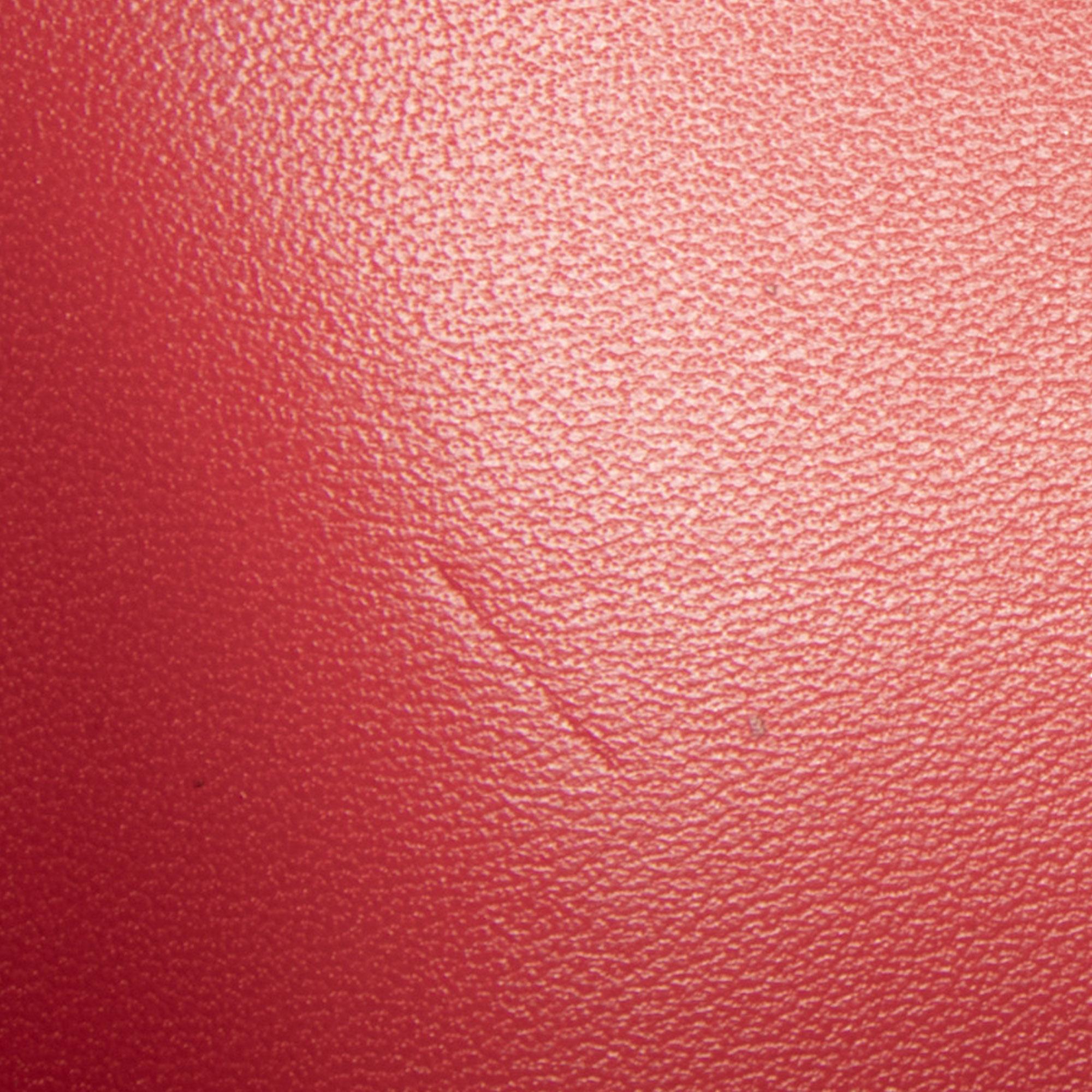 Celine Red Medium Calfskin Classic Box Bag 