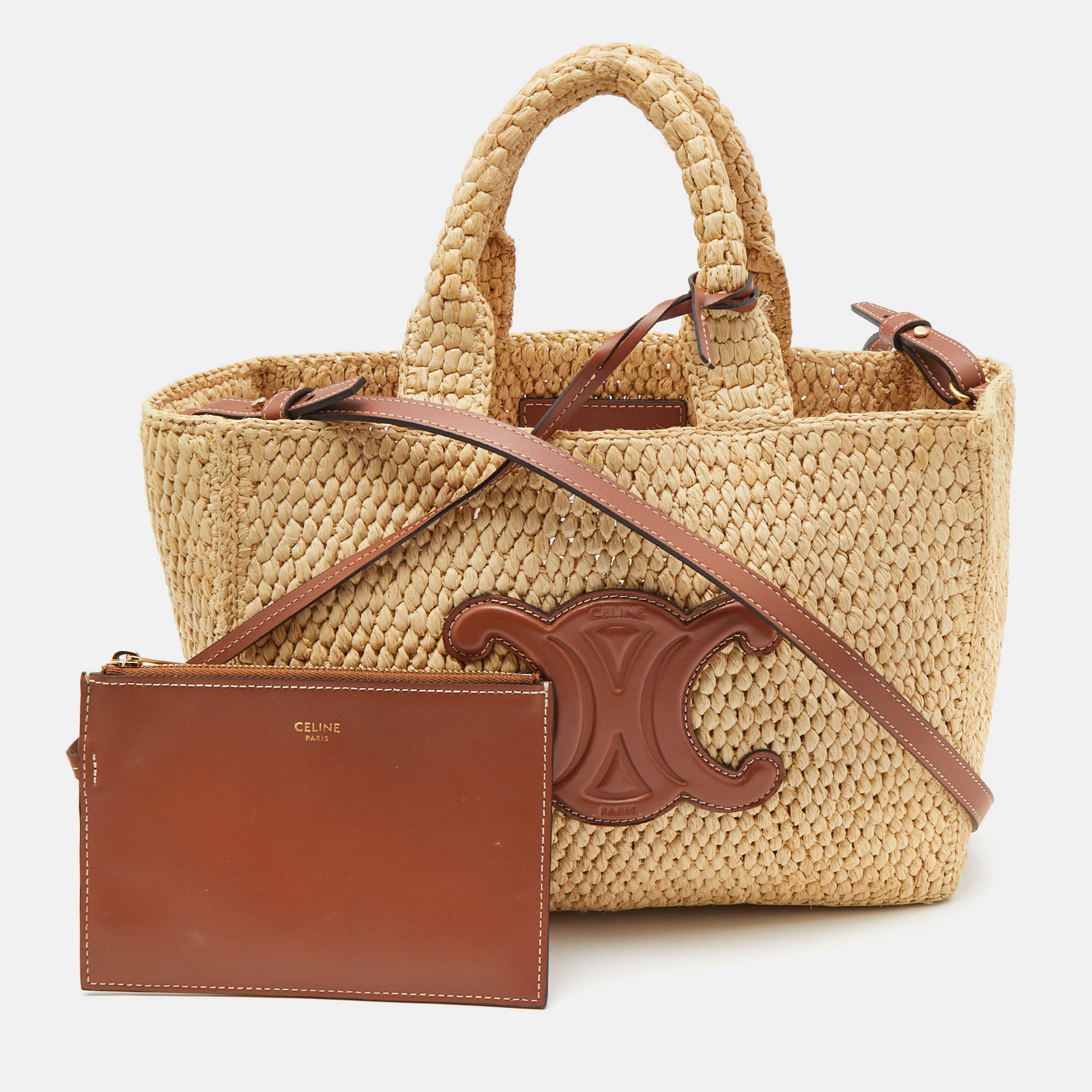 

Celine Tan Raffia  Cabas Thais Tote