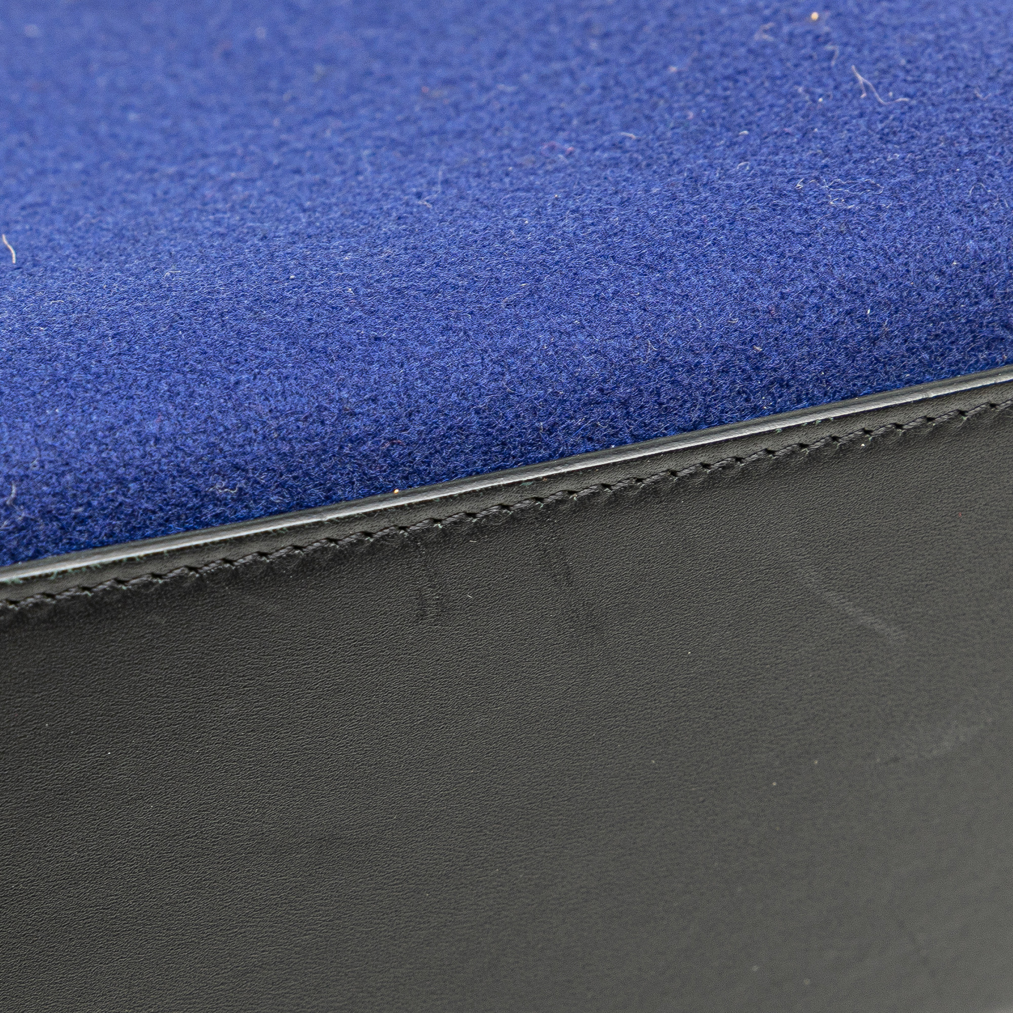 Celine Blue Nano Tricolor Felt Luggage Tote 