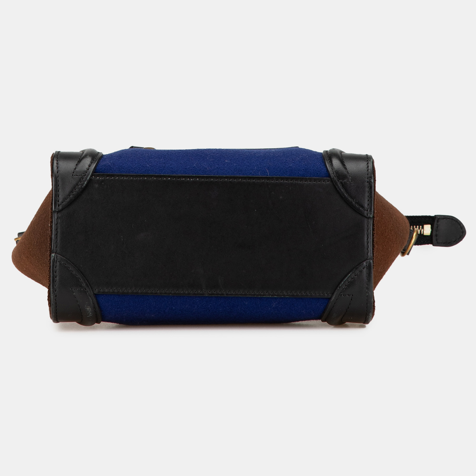 Celine Blue Nano Tricolor Felt Luggage Tote 