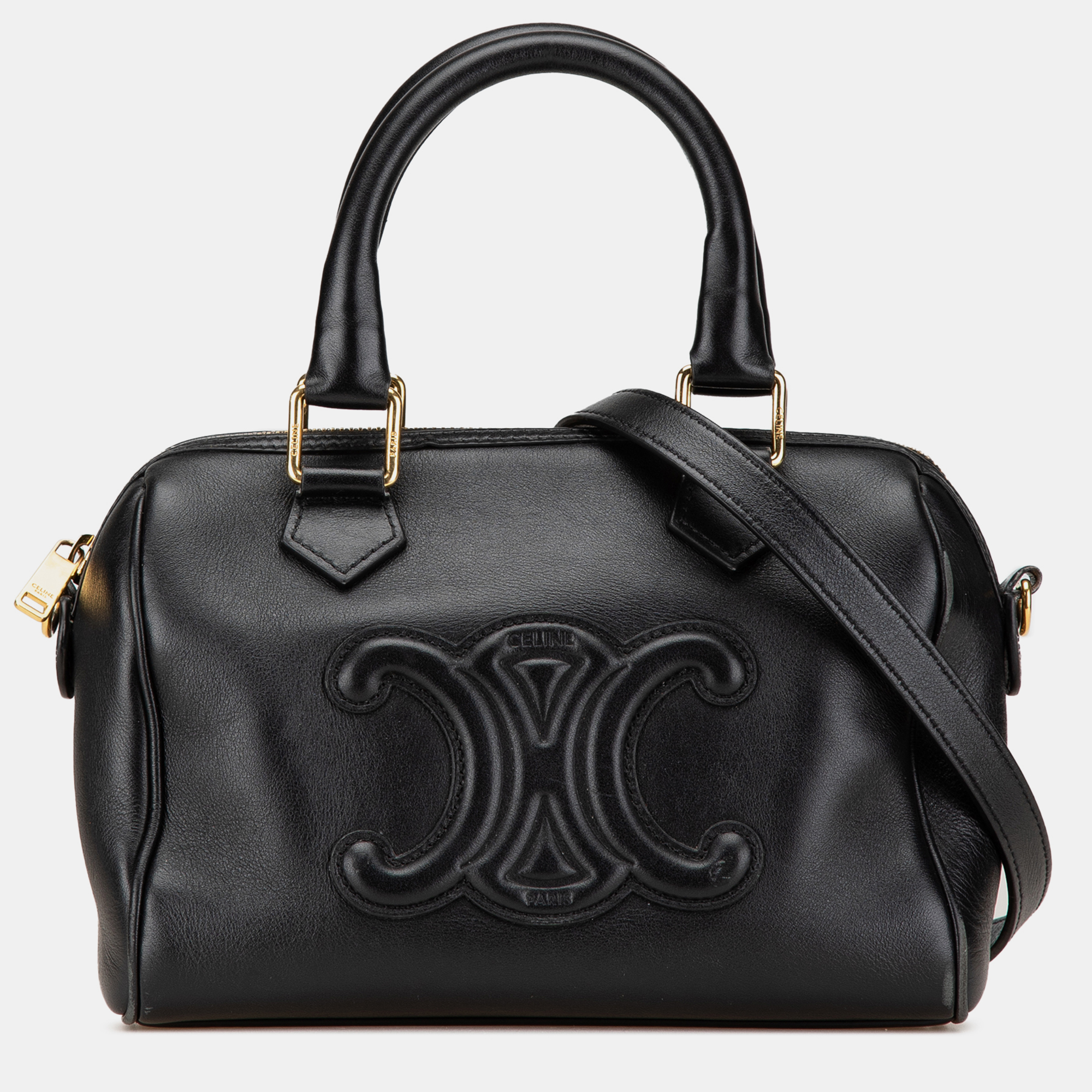 

Celine Black Smooth Calfskin Cuir Triomphe Satchel