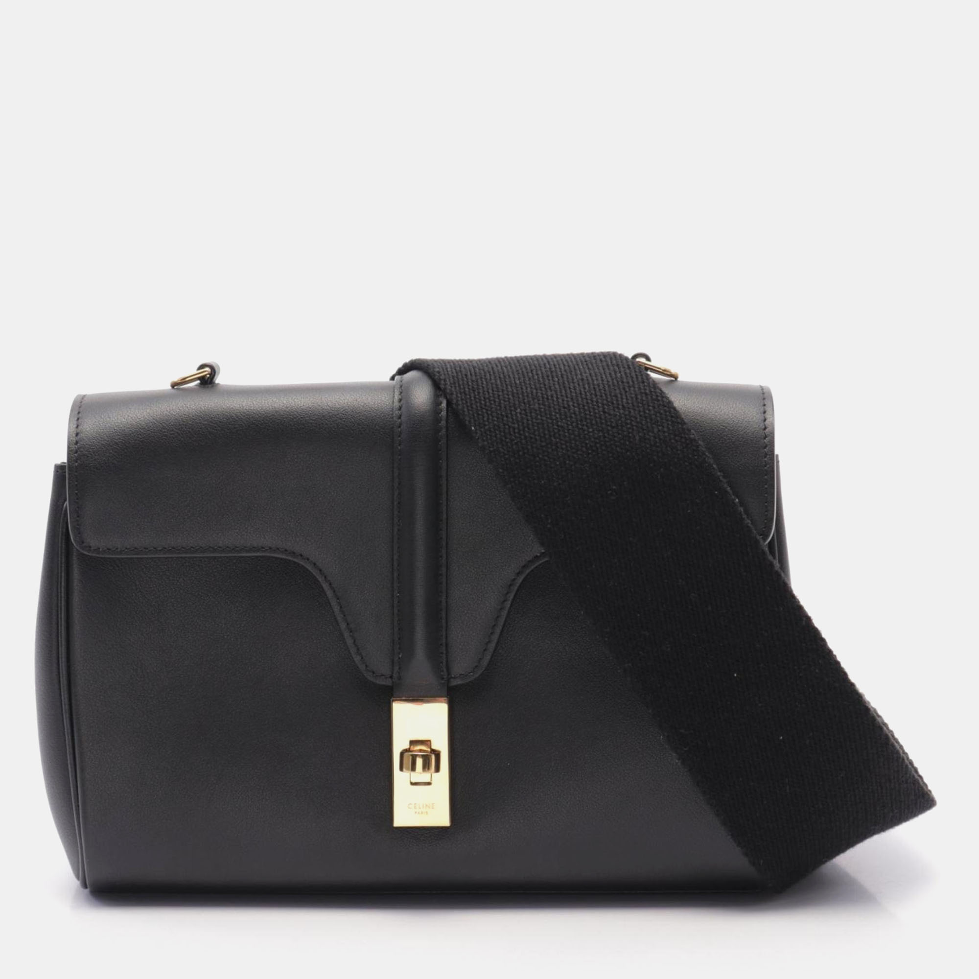 

Celine Black Leather Teen Soft 16 Shoulder Bag