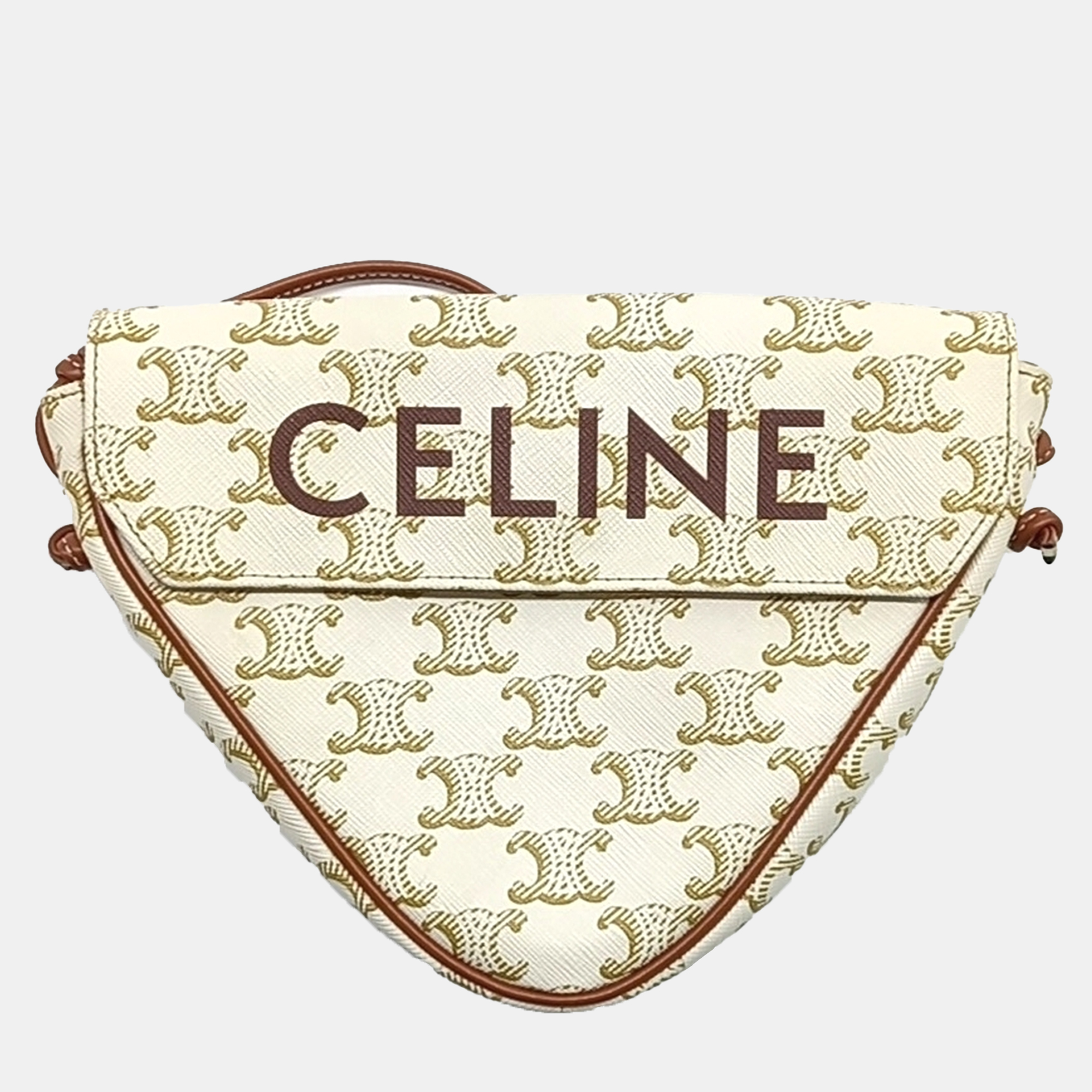 

Celine Cream Canvas and Leather Triumph Triangle Bag