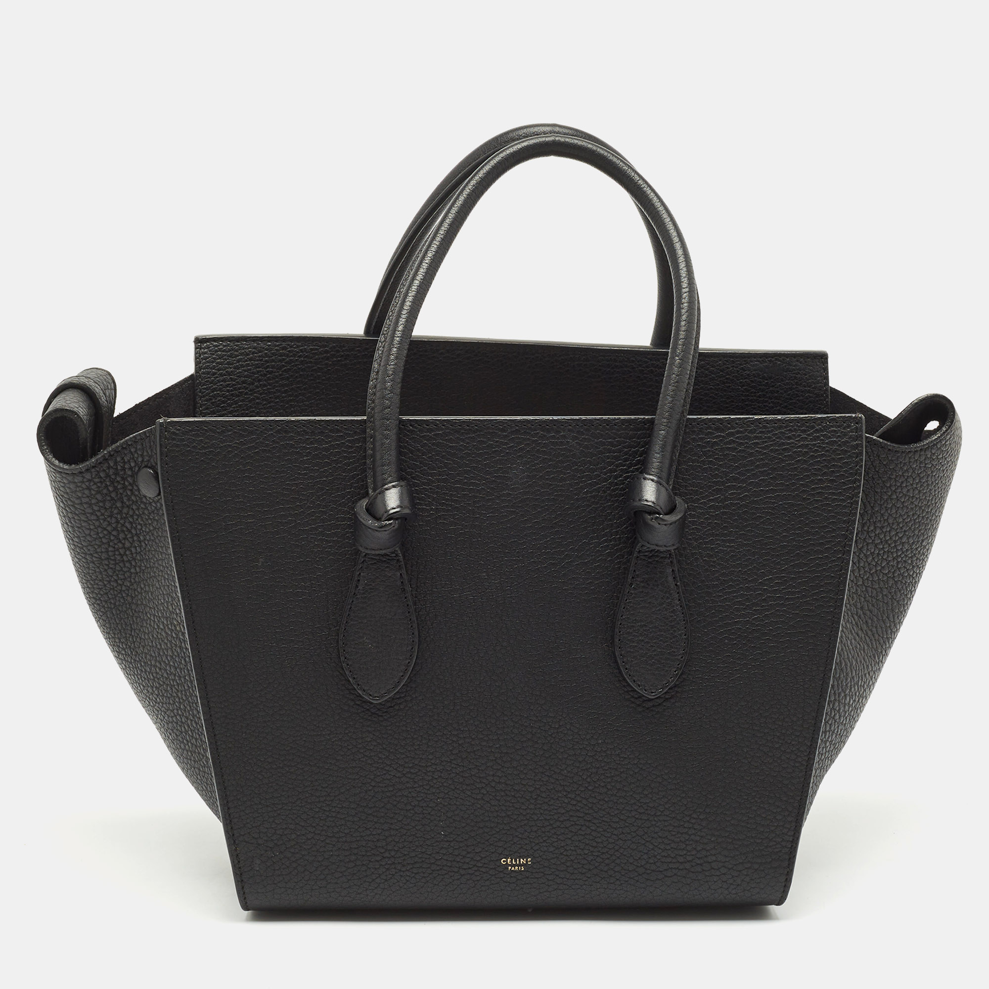 

Celine Black Leather Mini Tie Tote