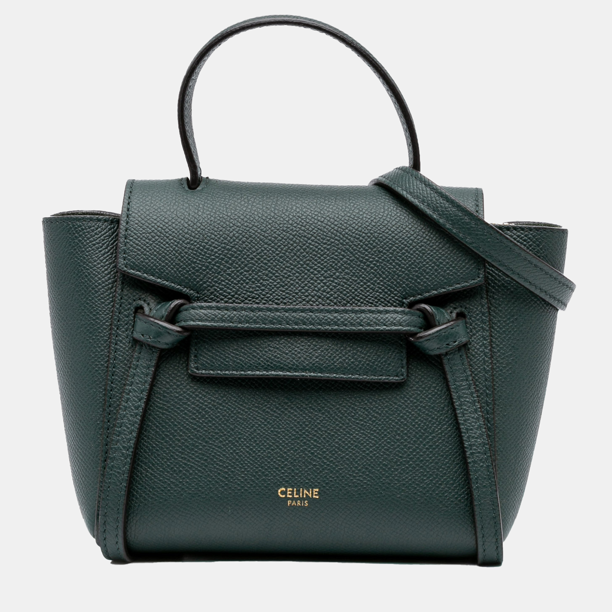 

Celine Green Pico Grained Calfskin Belt Bag