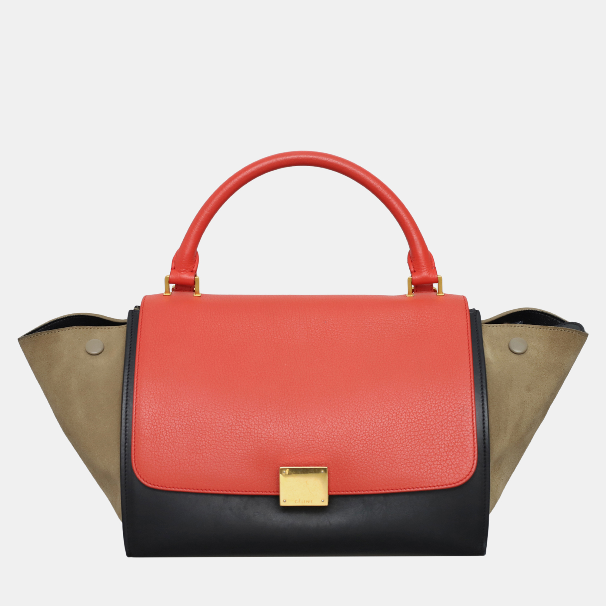 

Tri-Color Medium Trapeze Bag, Multicolor