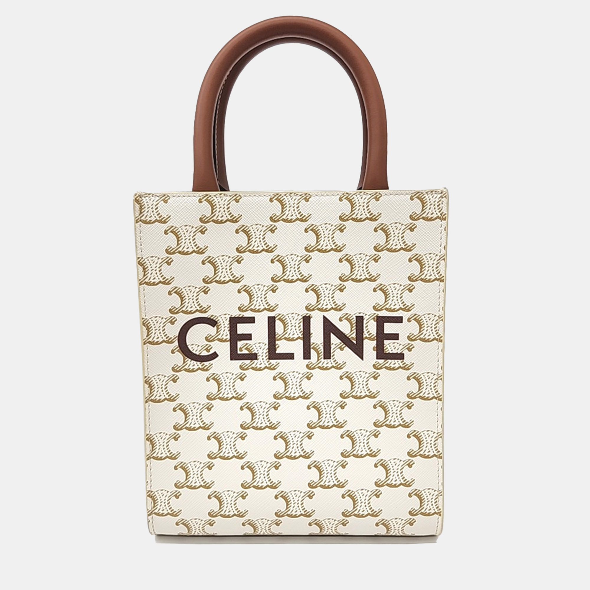 

Celine Triumph Cabas Mini Vertical bag, White