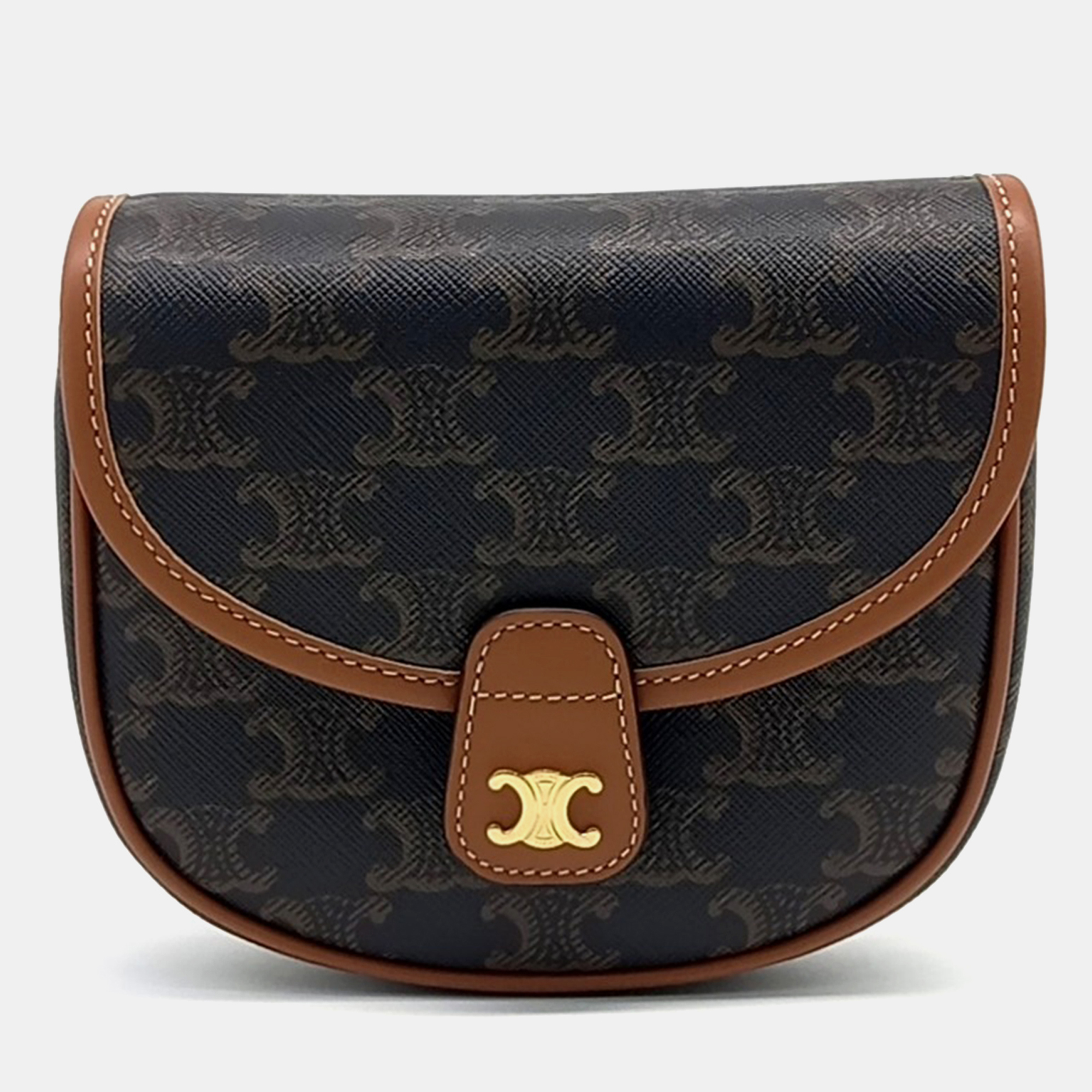 

Celine Triumph Vesace crossbody Bag, Brown