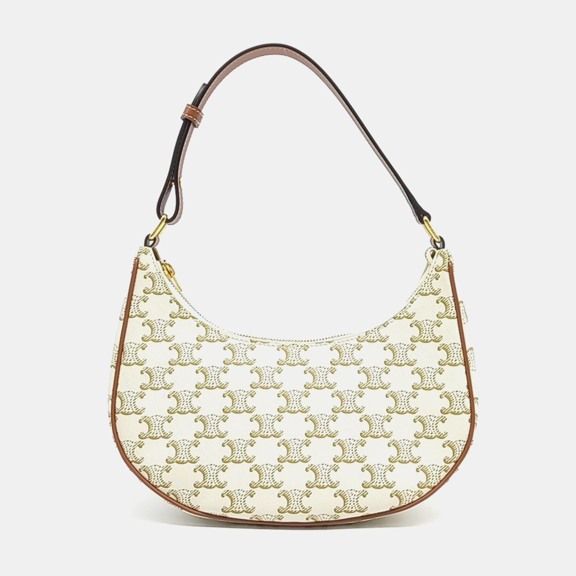 

Celine White PVC Triumph Ava Hobo Bag