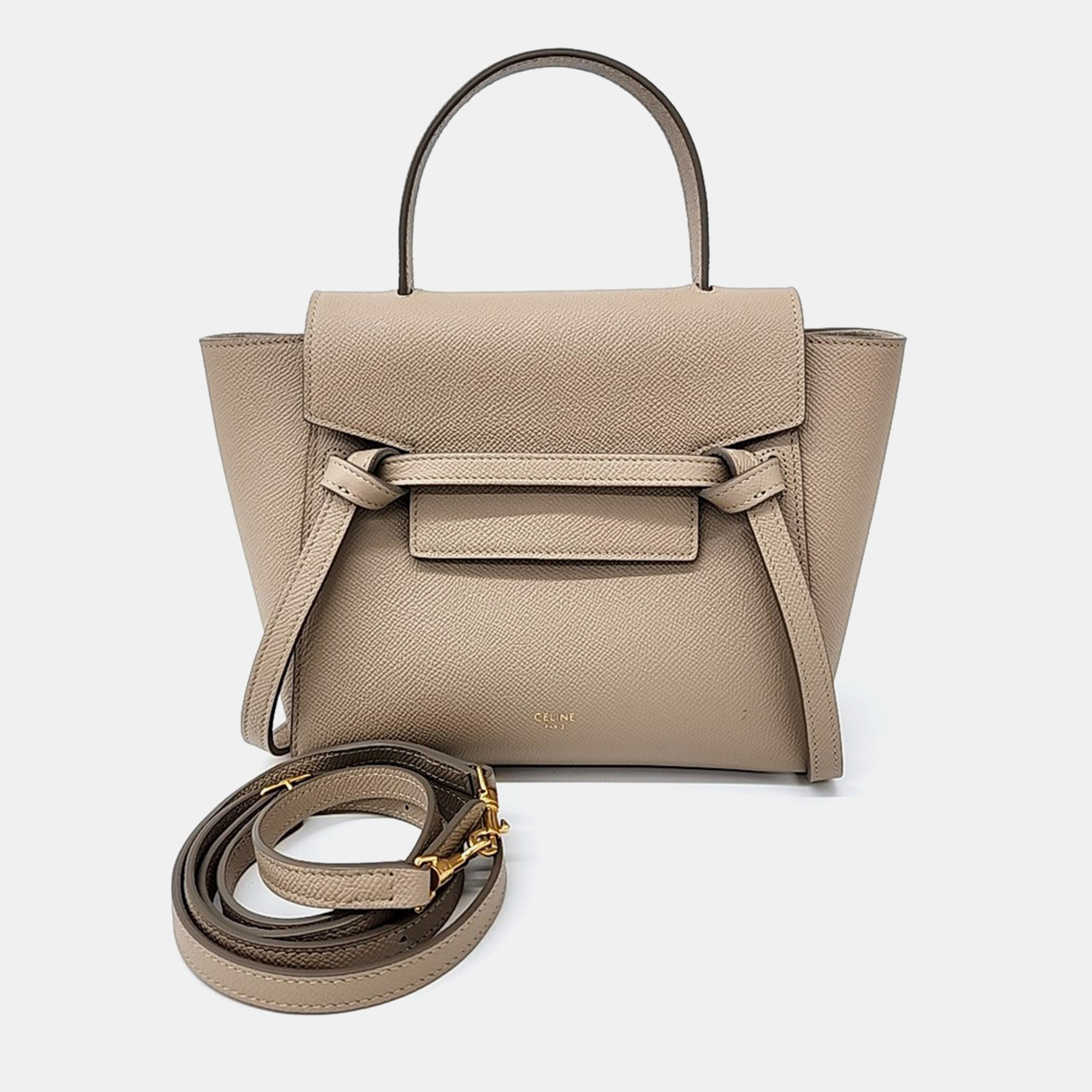 

Celine Beige Leather Belt Nano Bag