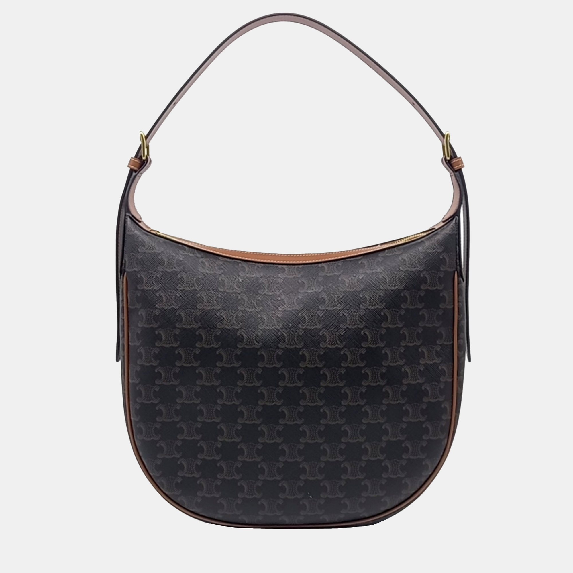

Celine Black Brown Leather Eloise hobo bag