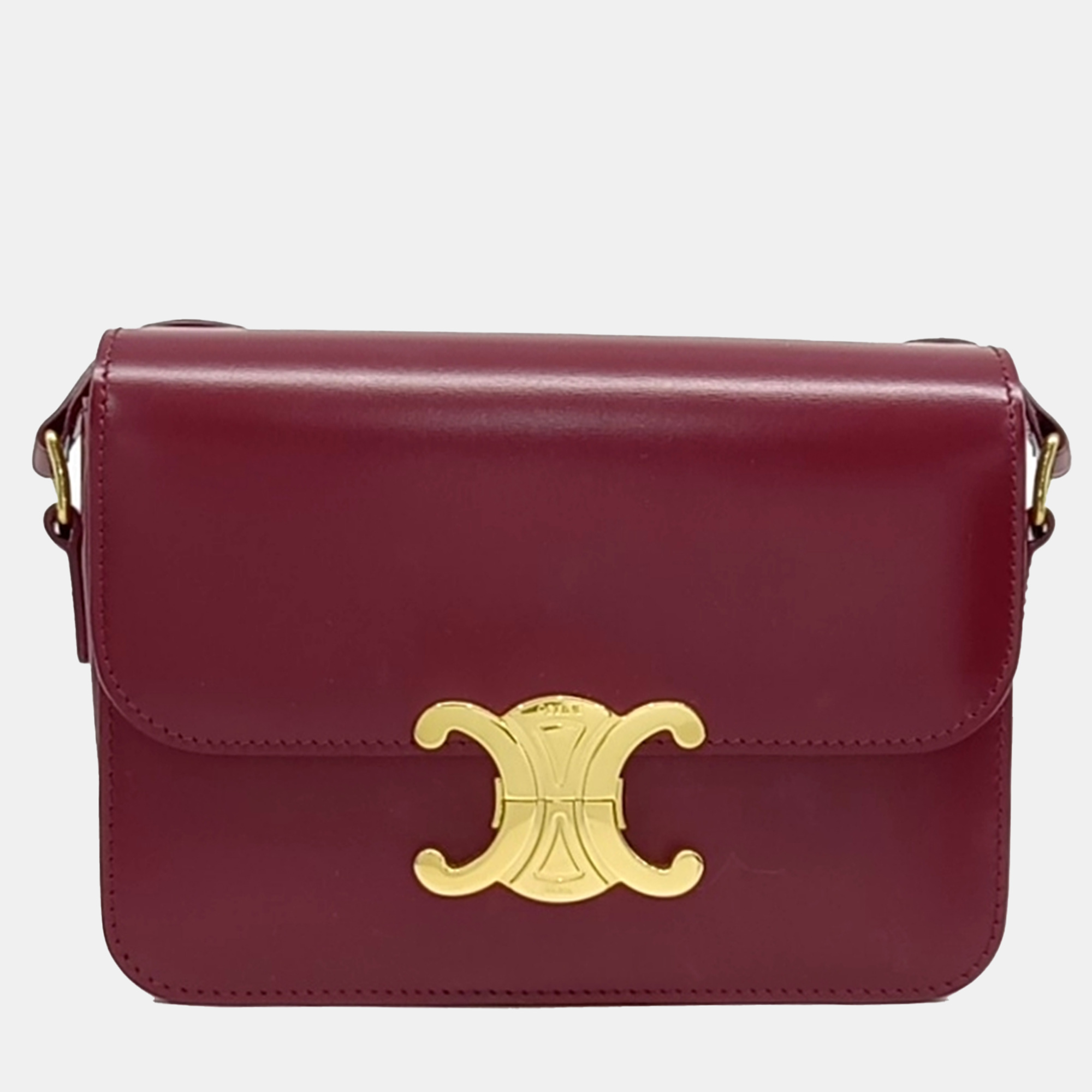

Celine Red Leather Triumph Bag Small