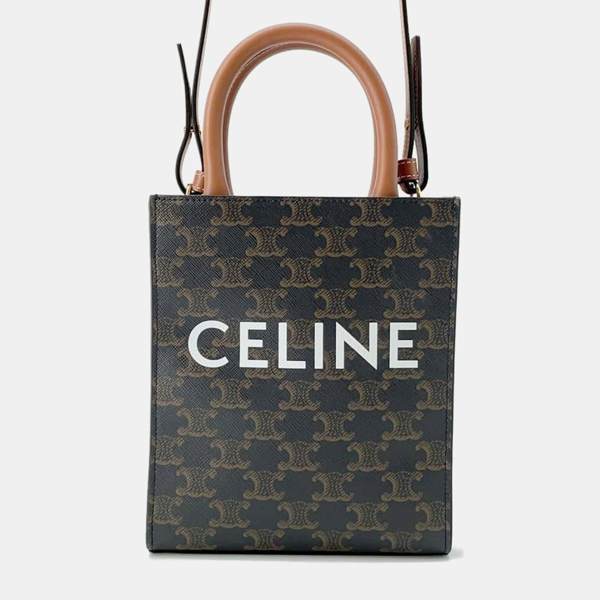

Celine Vertical Cabas Tan Pvc Coated Canvas Size Mini