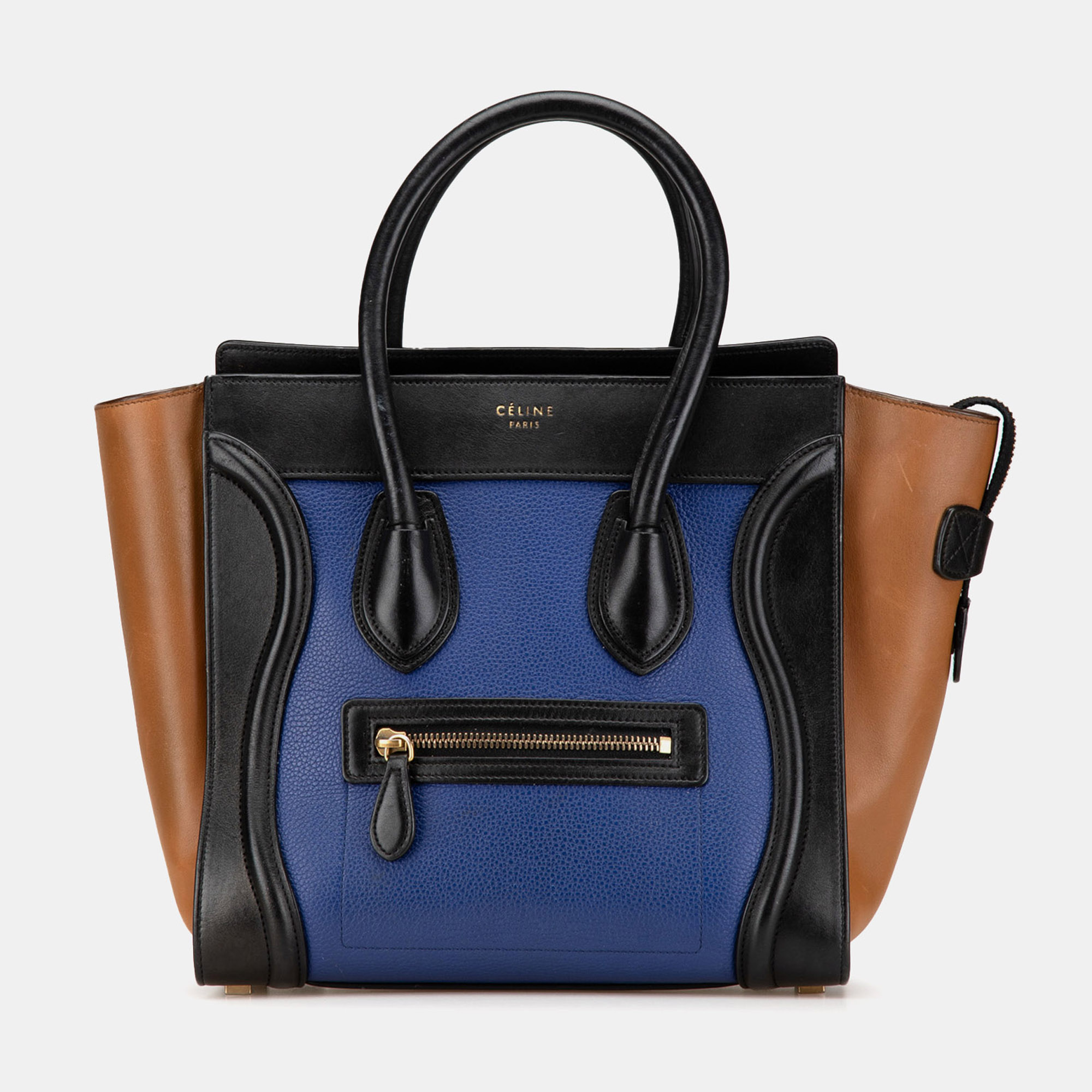 

Celine Multicolor Micro Tricolor Leather Luggage Tote Bag